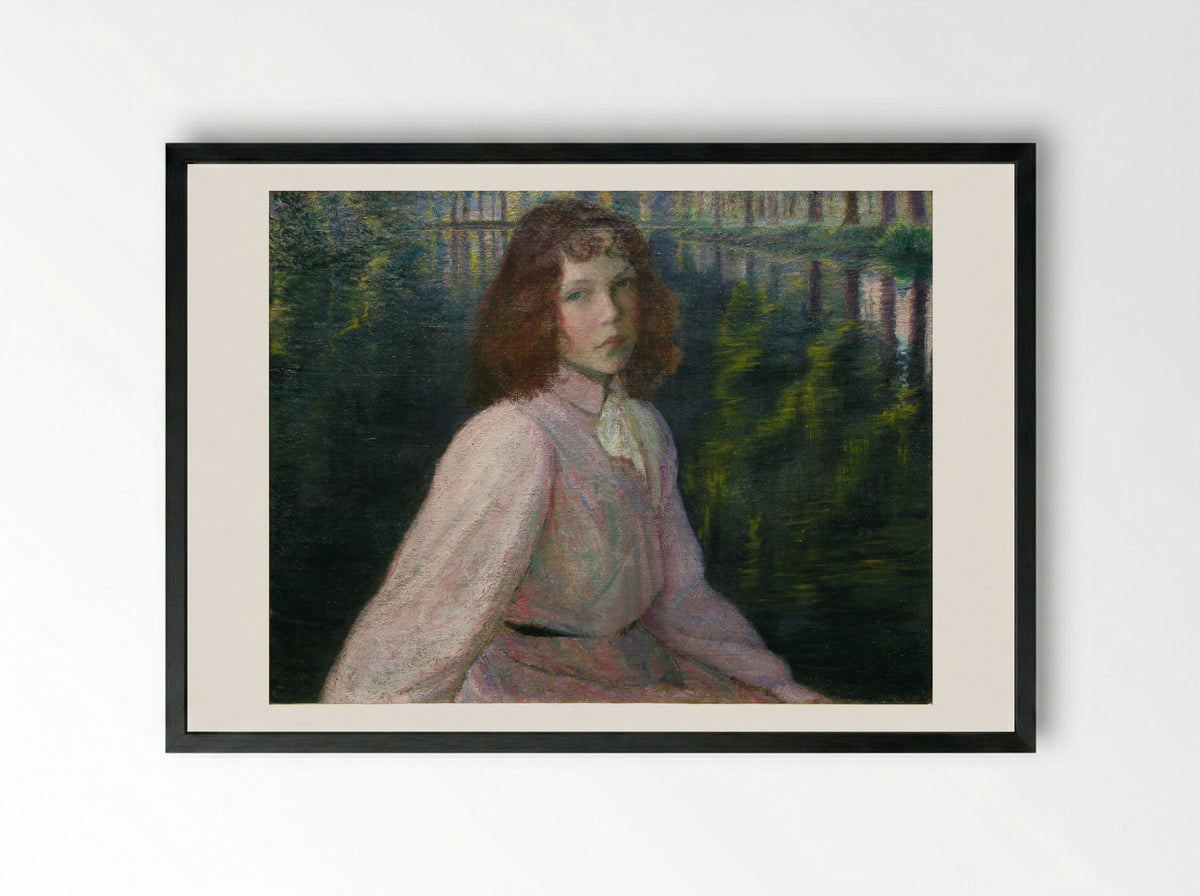 At the River's Head - Lilla Cabot Perry - Framed Print Black