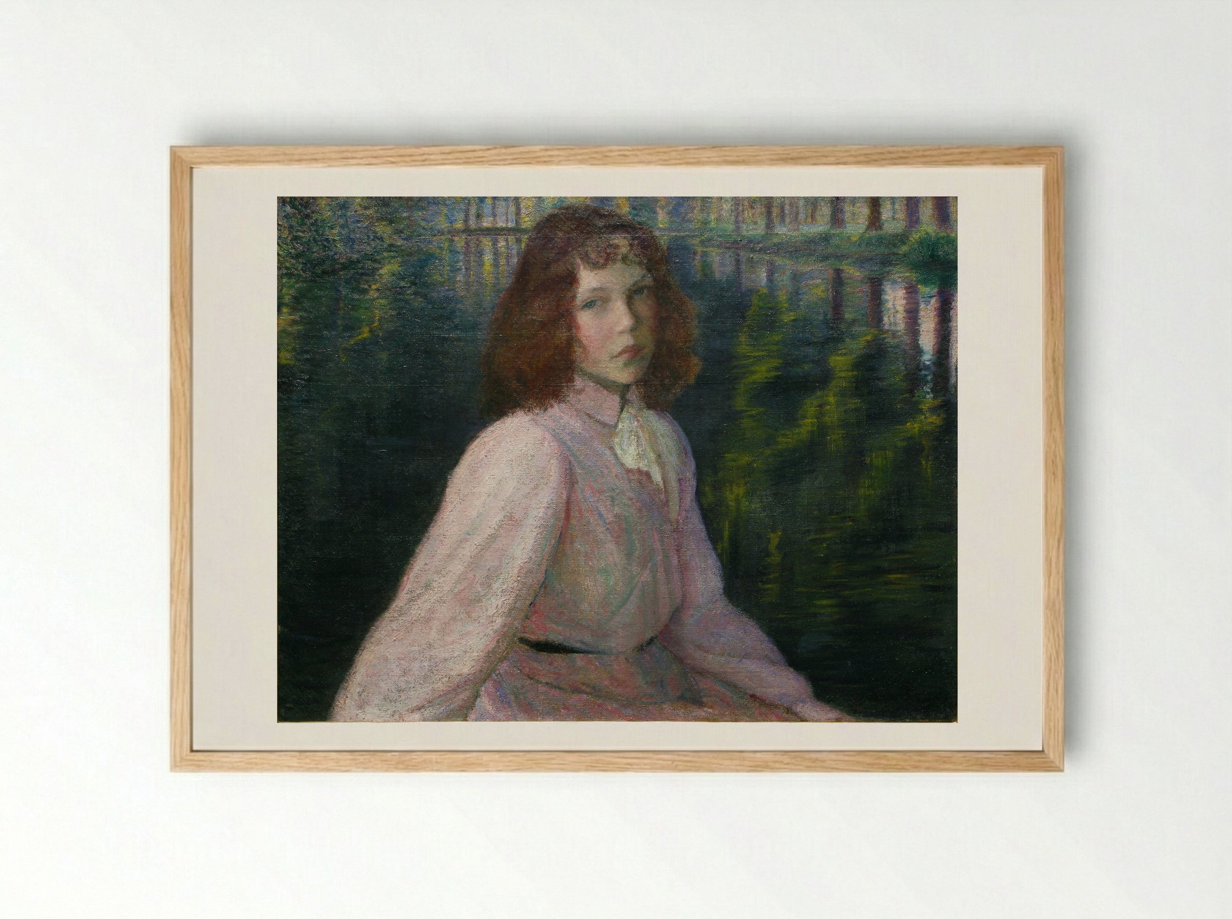 At the River's Head - Lilla Cabot Perry - Framed Print Wood