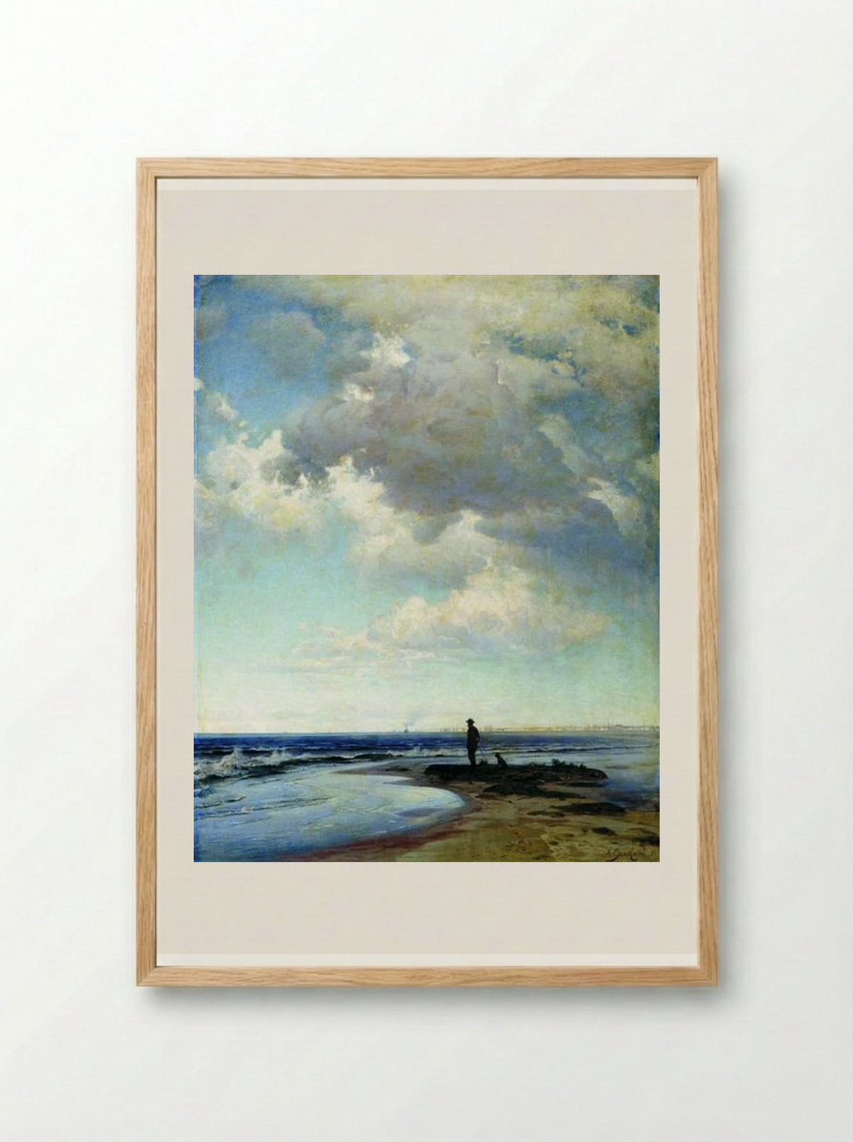At the Seashore - Volodymyr Orlovsky - Framed Print Wood