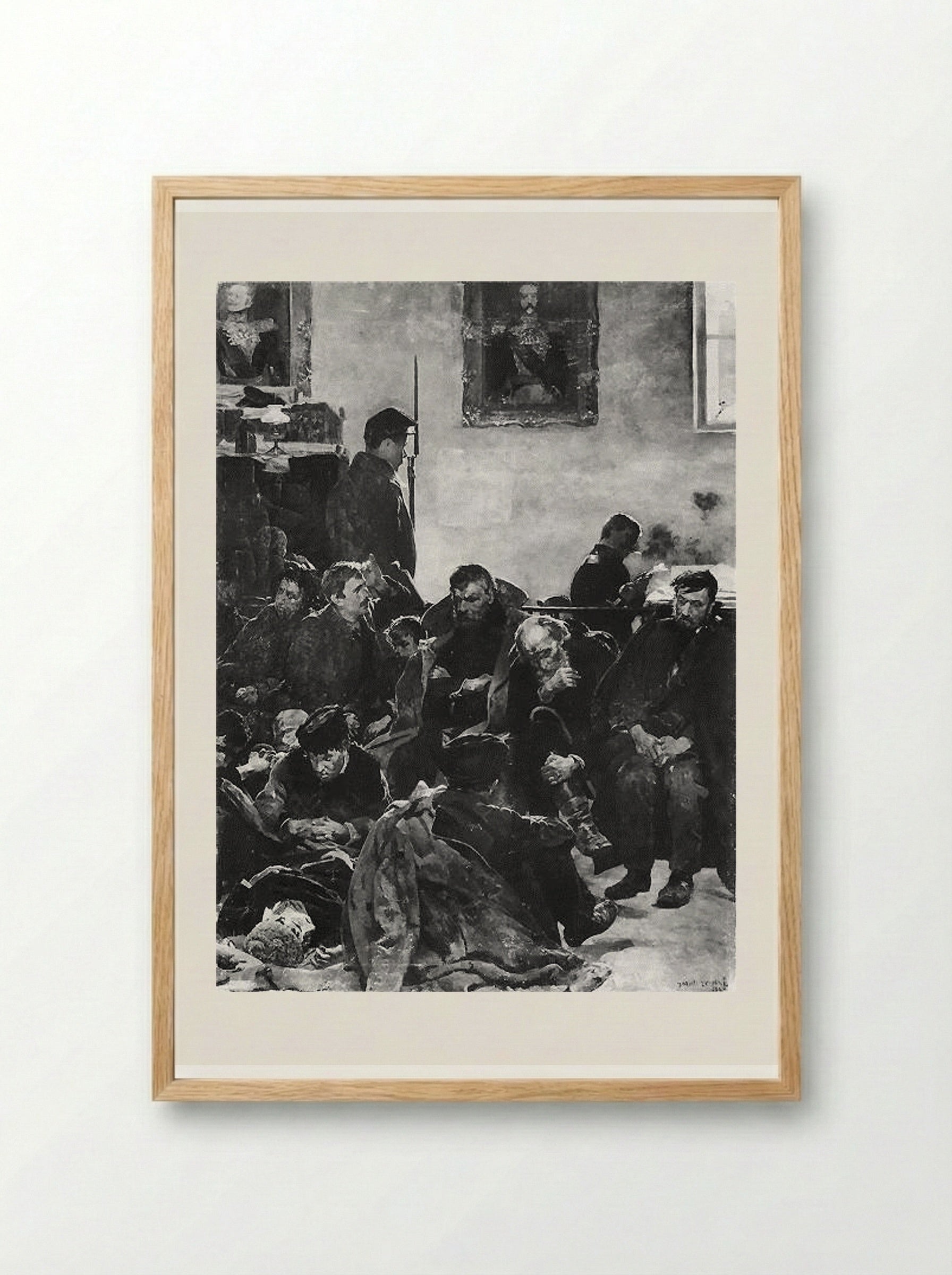 At the Stage (Siberians) - Jacek Malczewski - Framed Print Wood