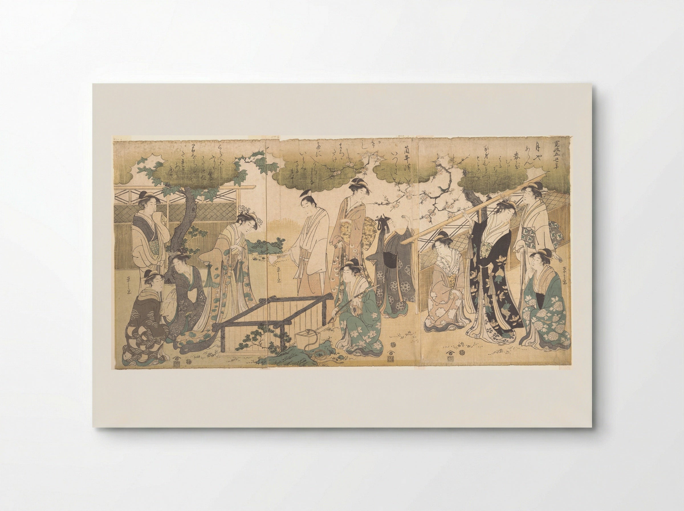 At the Tsutsui Well - Chōbunsai Eishi - Poster