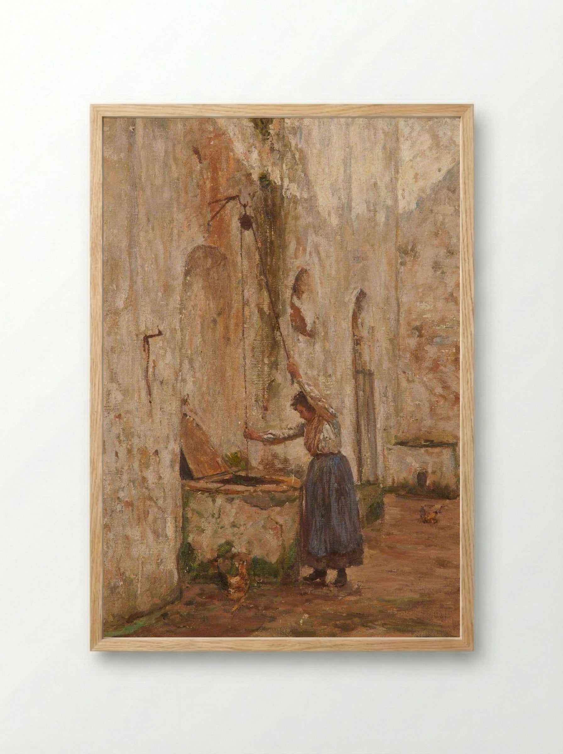 At the Well, Anacapri - James Charles - Framed Print Wood