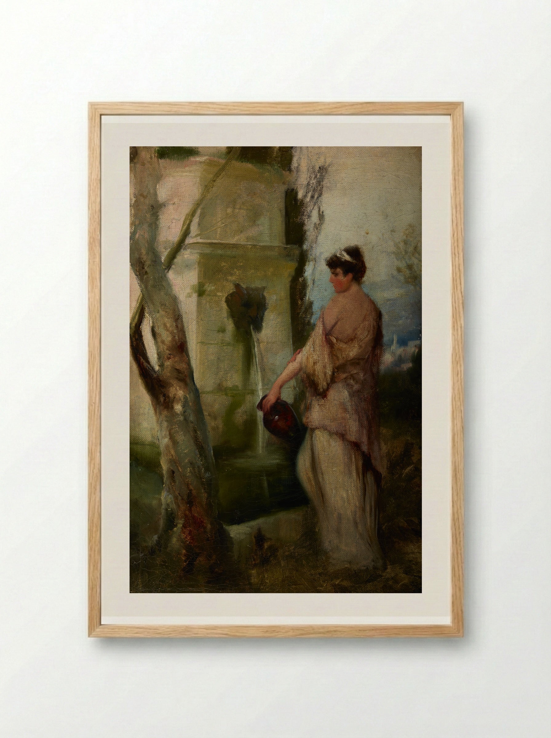 At the Well - Henryk Siemiradzki - Framed Print Wood