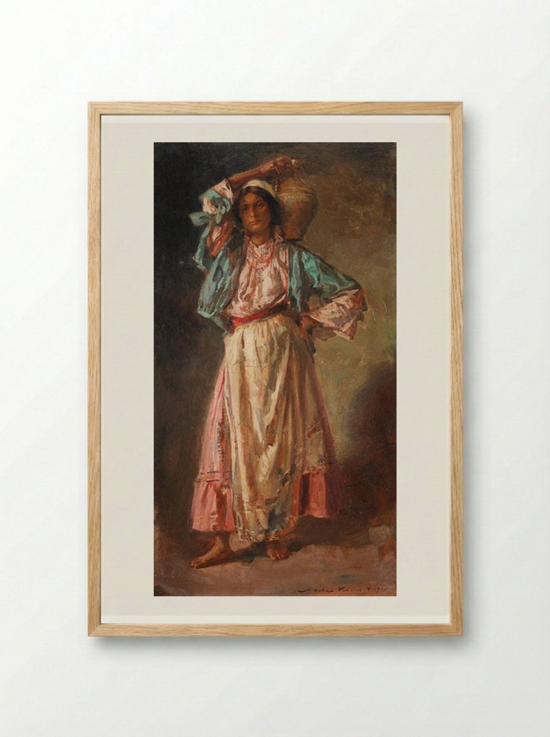 At the Well - Nicolae Vermont - Framed Print Wood