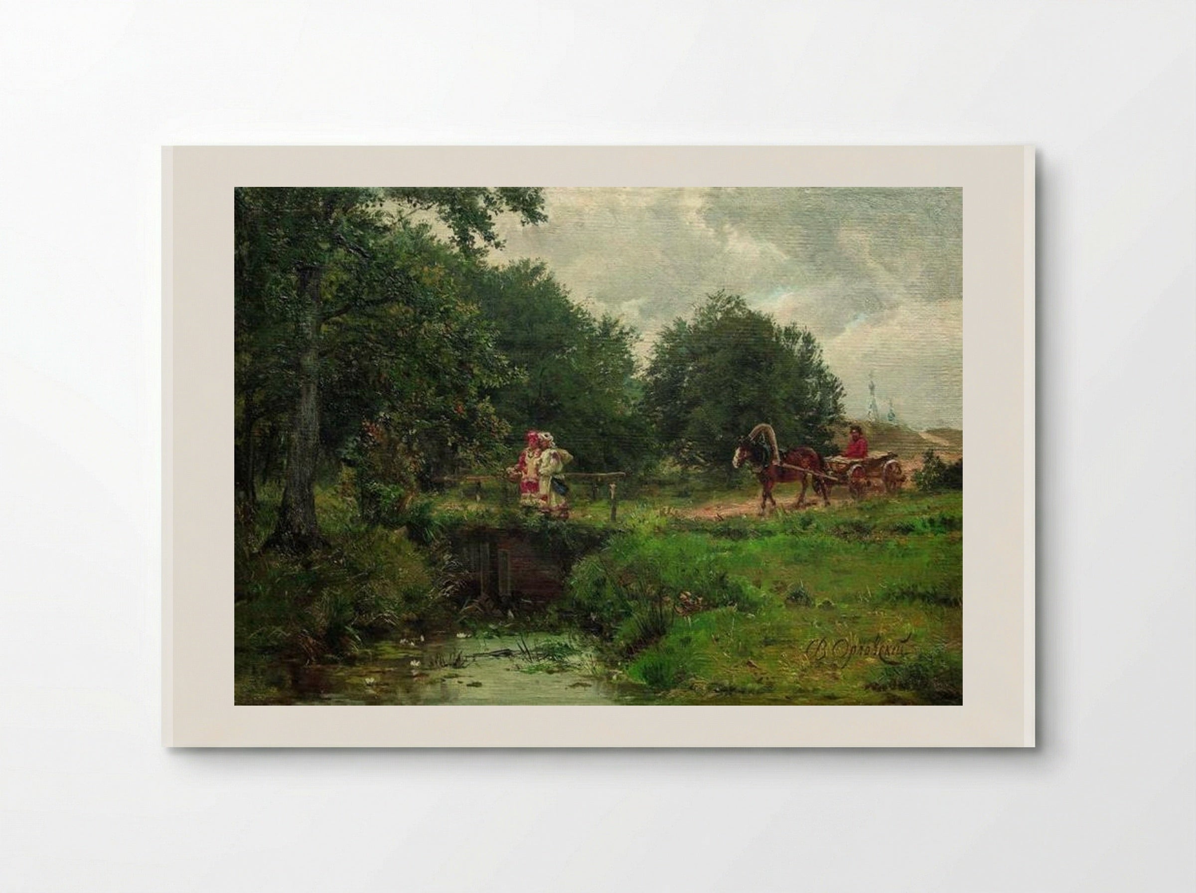 At the dam - Volodymyr Orlovsky - Poster