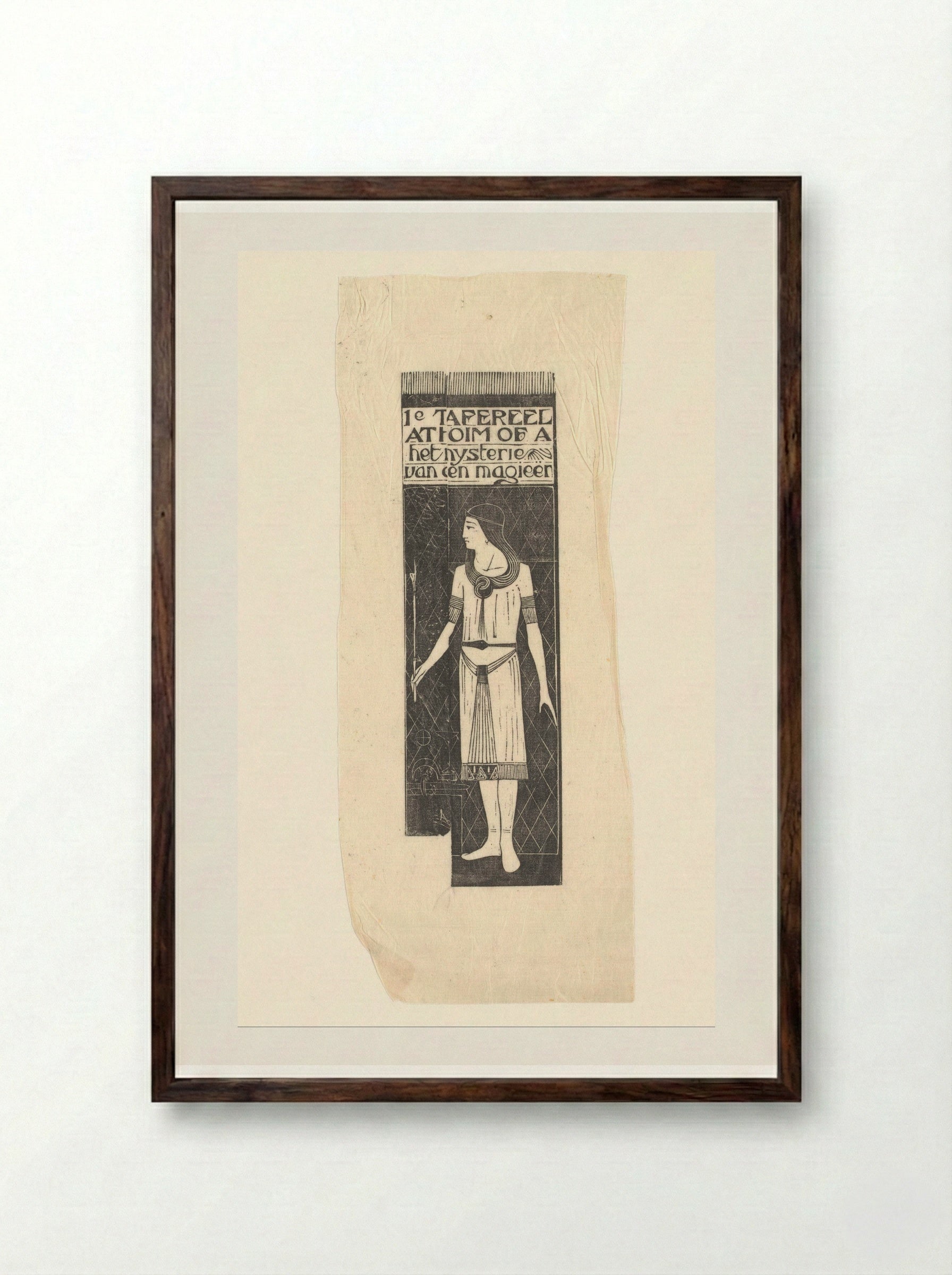 Athiom of A (Het Mysterie van een Magieër) - Karel Petrus Cornelis de Bazel - Framed Print Dark Wood