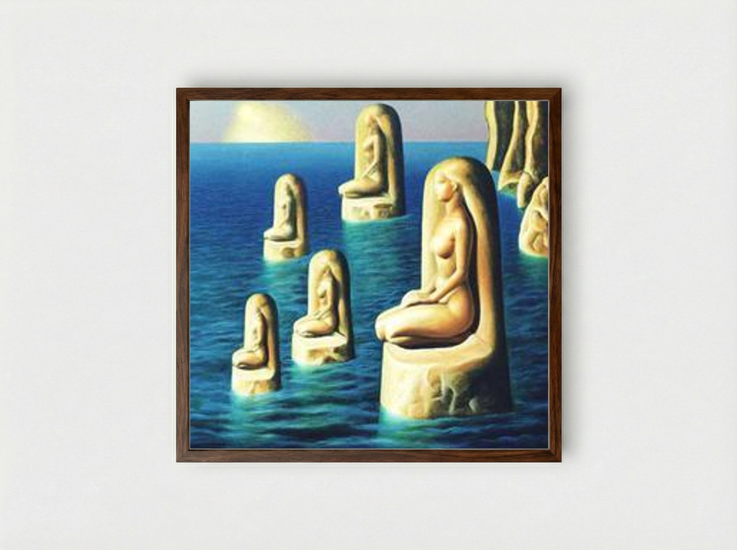 Atlantes - Sabin Balasa - Framed Print Dark Wood