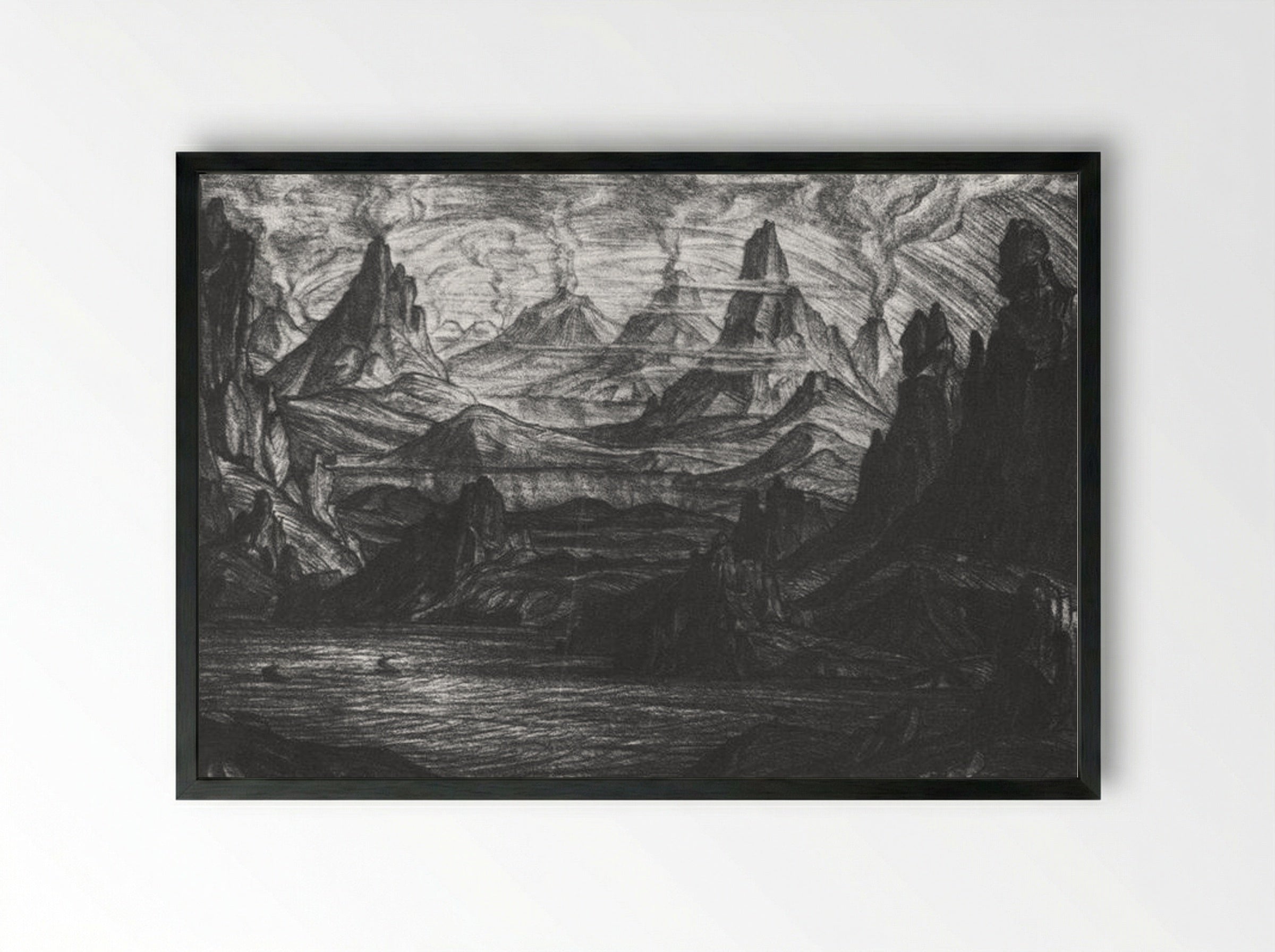 Atlantis - Konstantin Bogaevsky - Framed Print Black