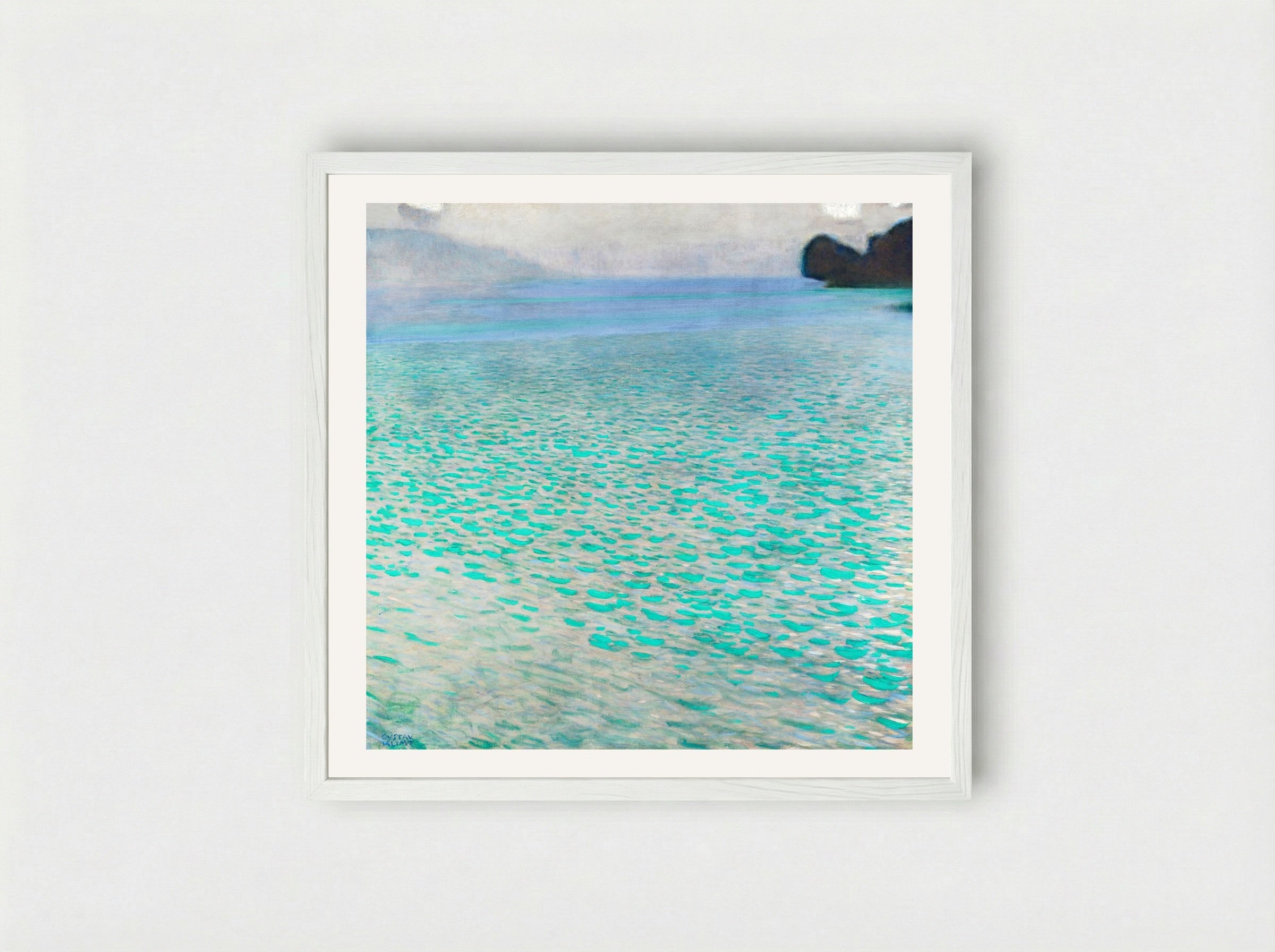 Attersee - Gustav Klimt - Framed Print White