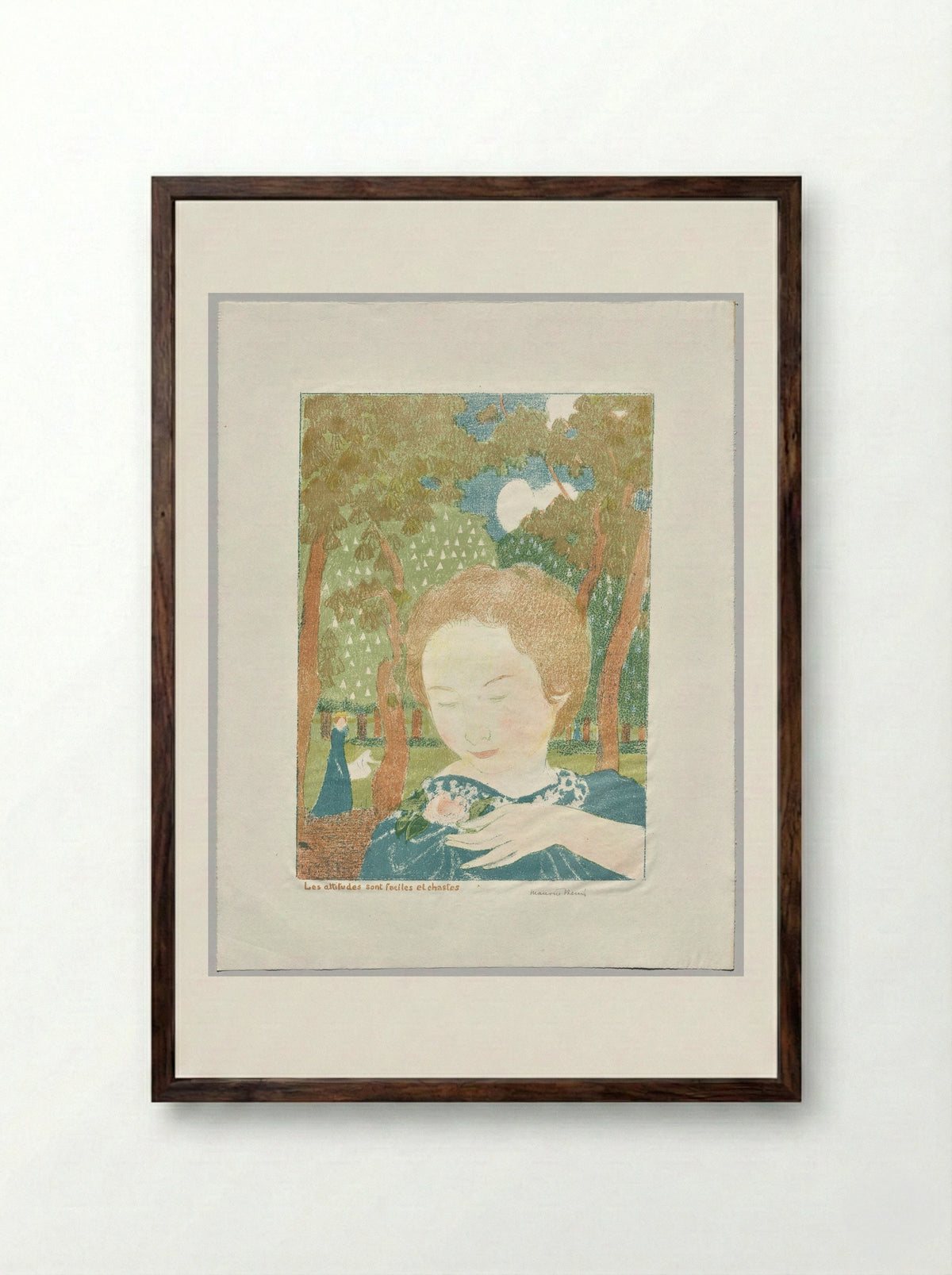 Attitudes are Easy and Chaste - Maurice Denis - Framed Print Dark Wood