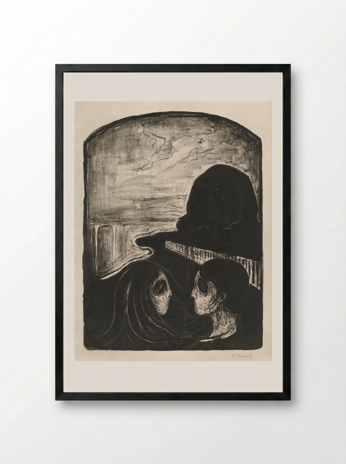 Attraction I - Edvard Munch - Framed Print Black