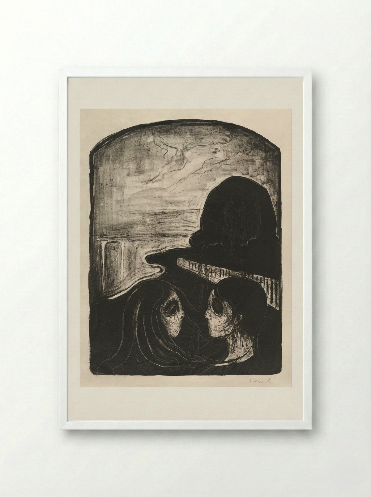 Attraction I - Edvard Munch - Framed Print White