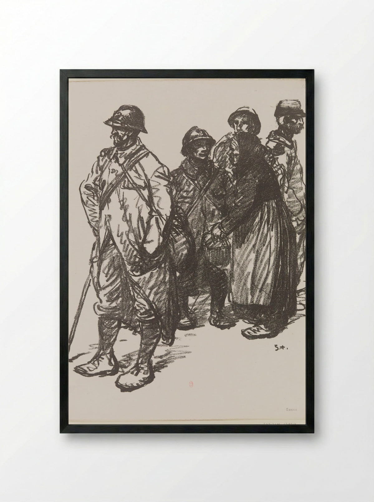 Au Cantonnement - Théophile Steinlen - Framed Print Black