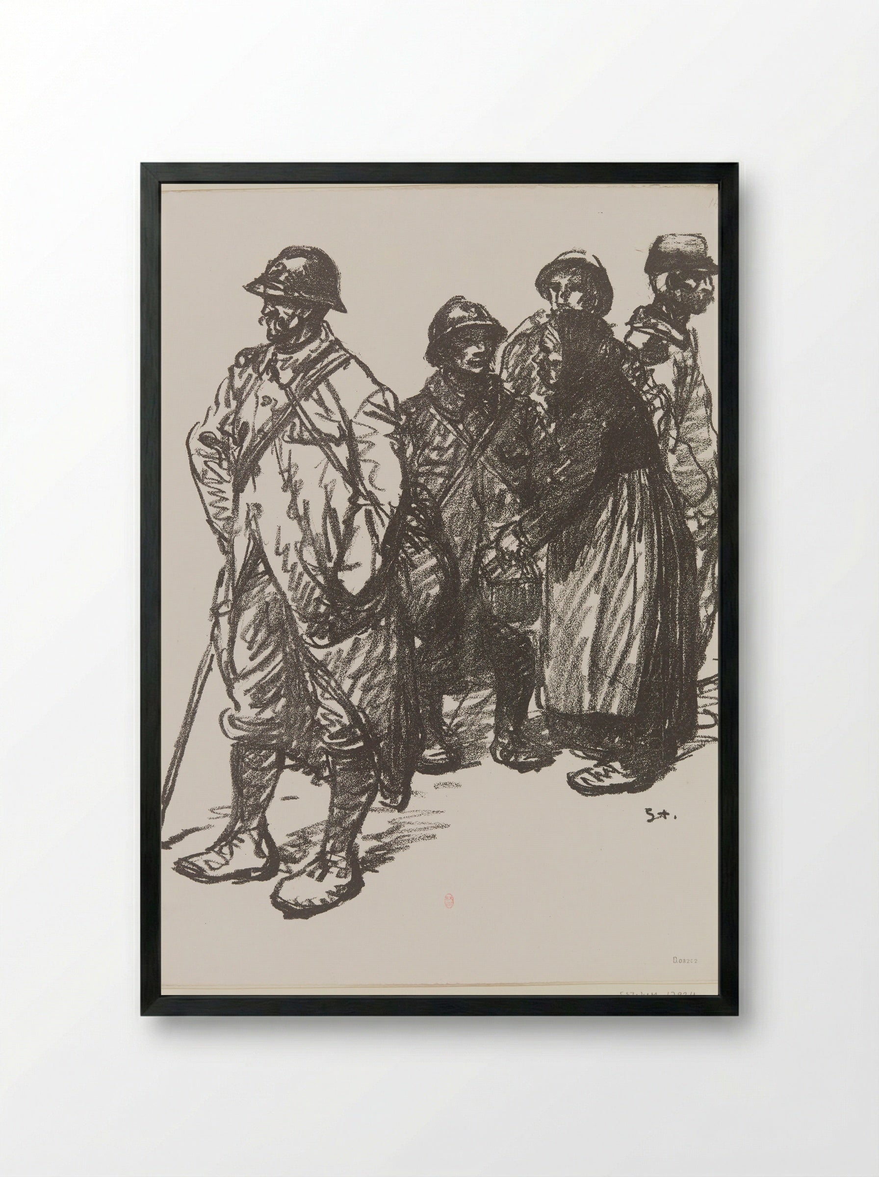Au Cantonnement - Théophile Steinlen - Framed Print Black