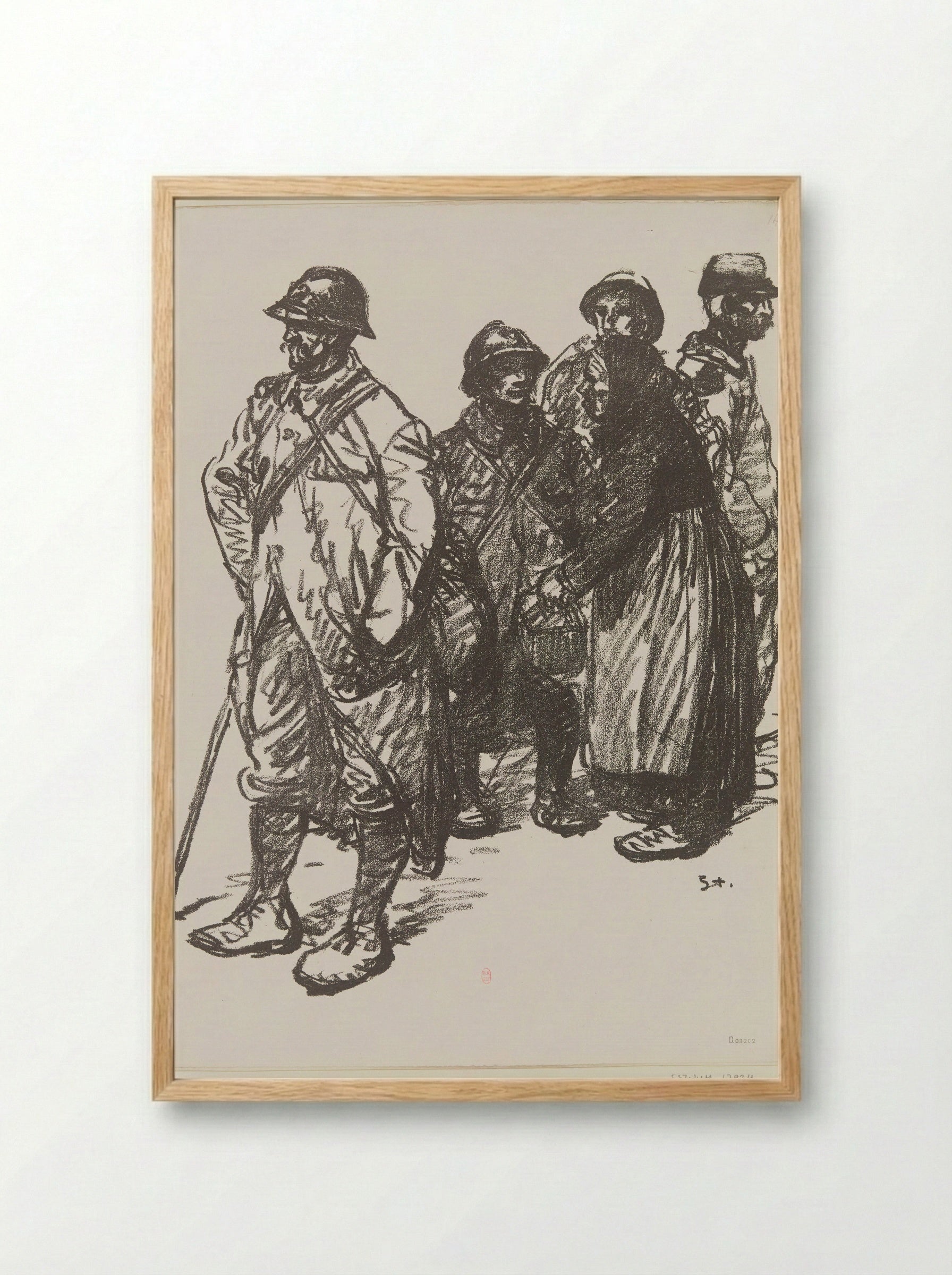 Au Cantonnement - Théophile Steinlen - Framed Print Wood