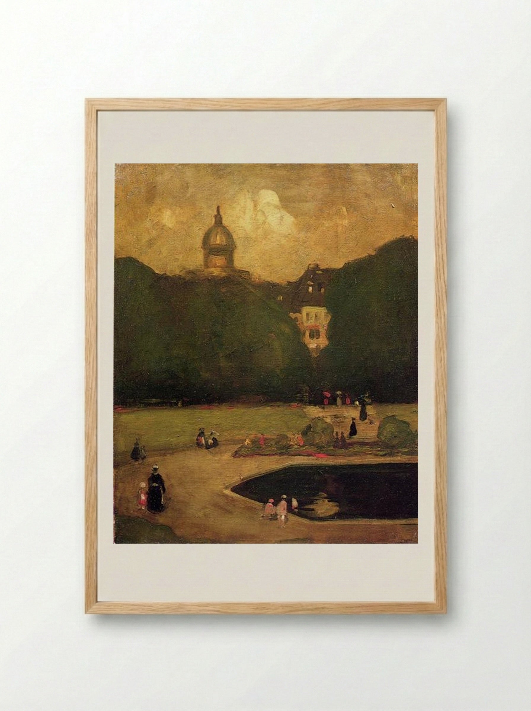 Au Jardin du Luxembourg - Robert Henri - Framed Print Wood