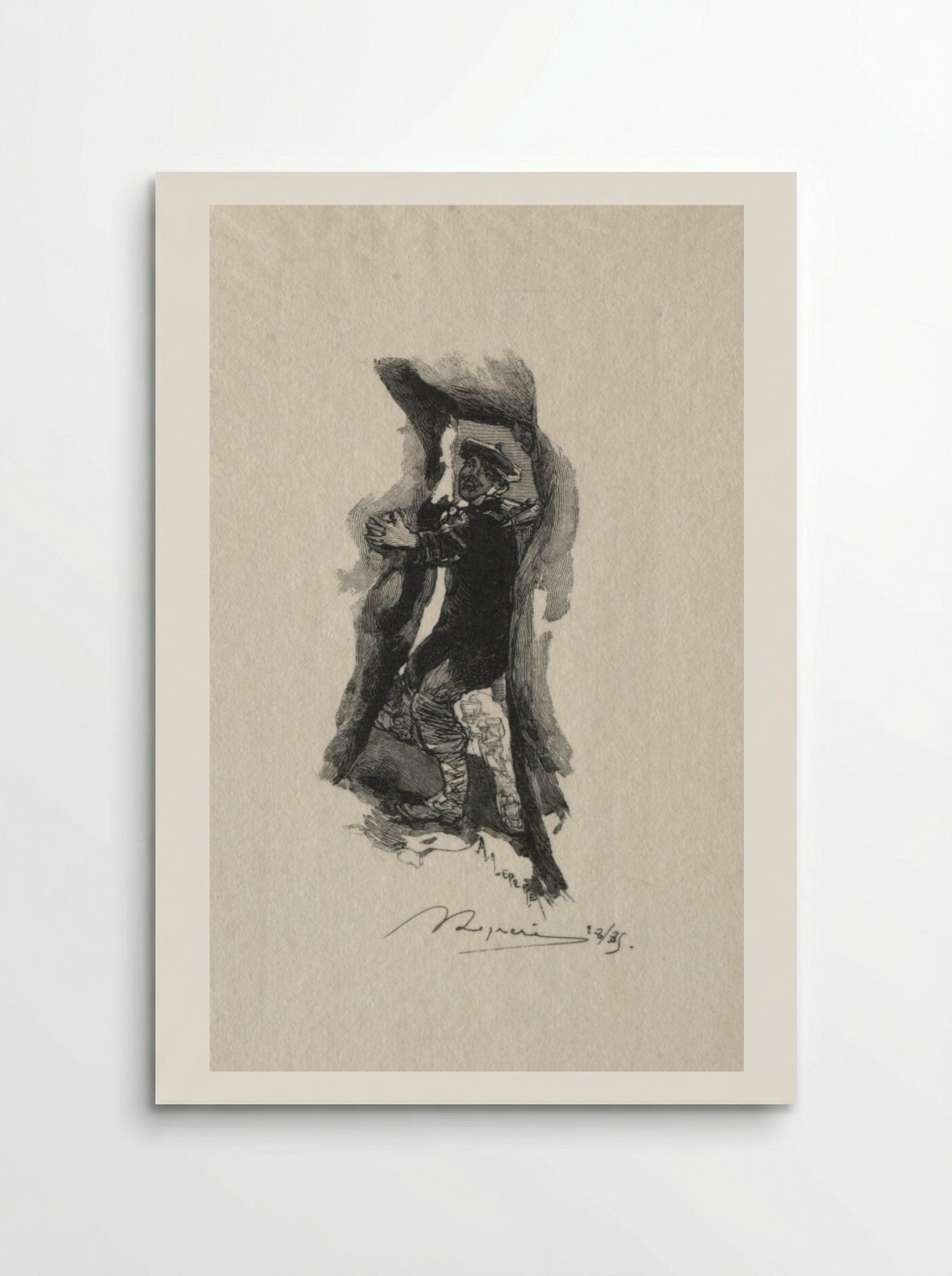 Au defile de Sept-Cavernes - Auguste Louis Lepère - Poster