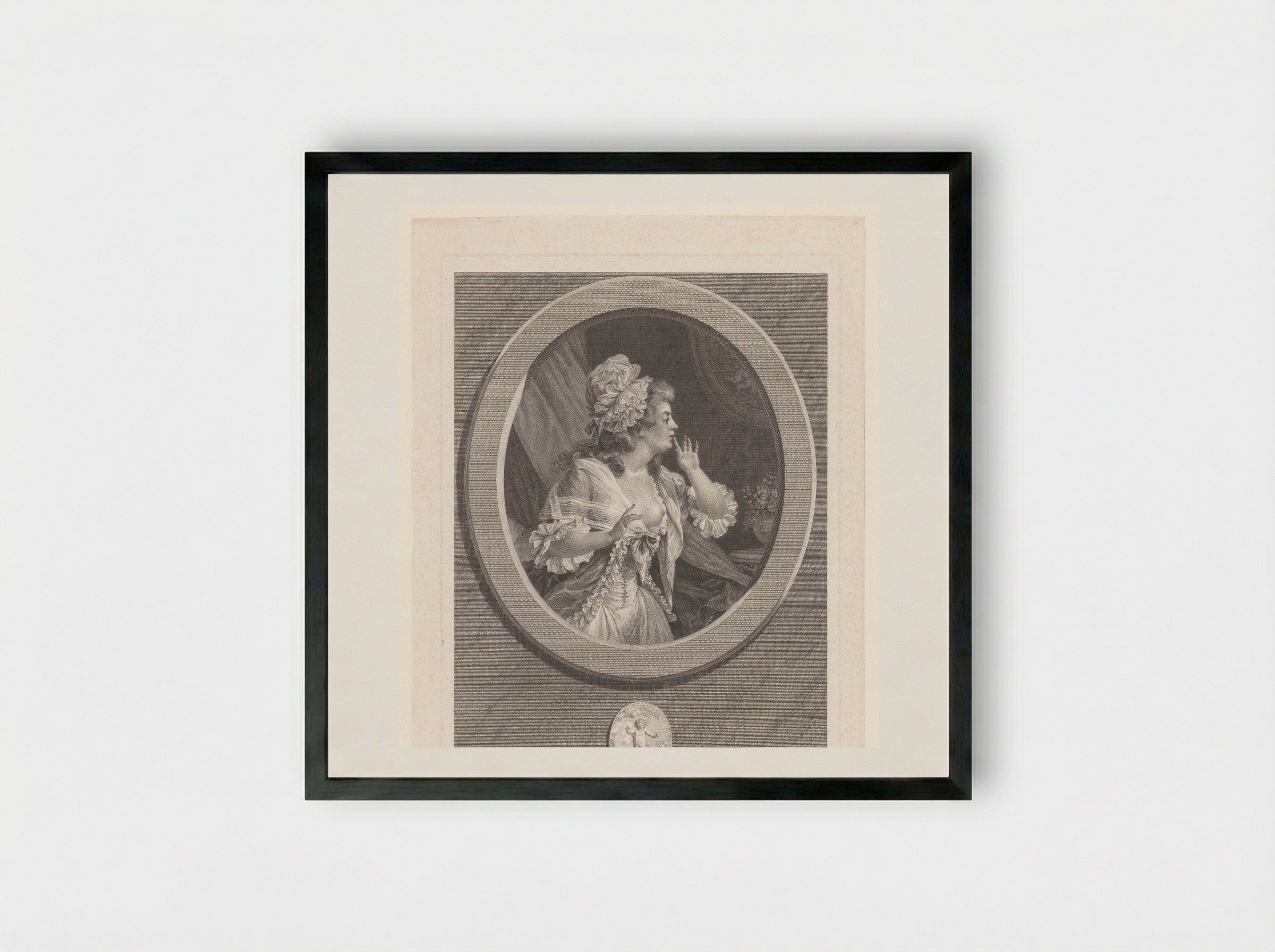 Au moins soyez discret - Augustin de Saint-Aubin - Framed Print Black