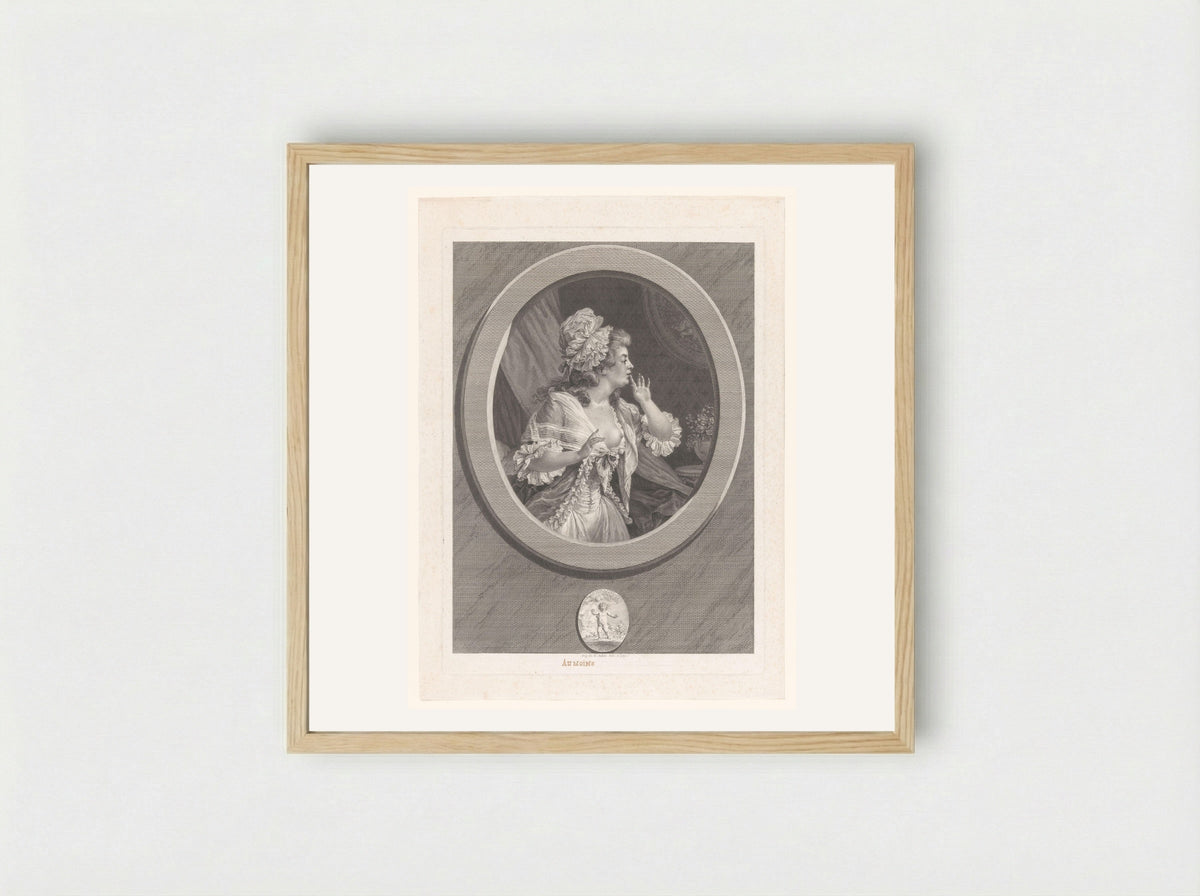 Au moins soyez discret - Augustin de Saint-Aubin - Framed Print Wood
