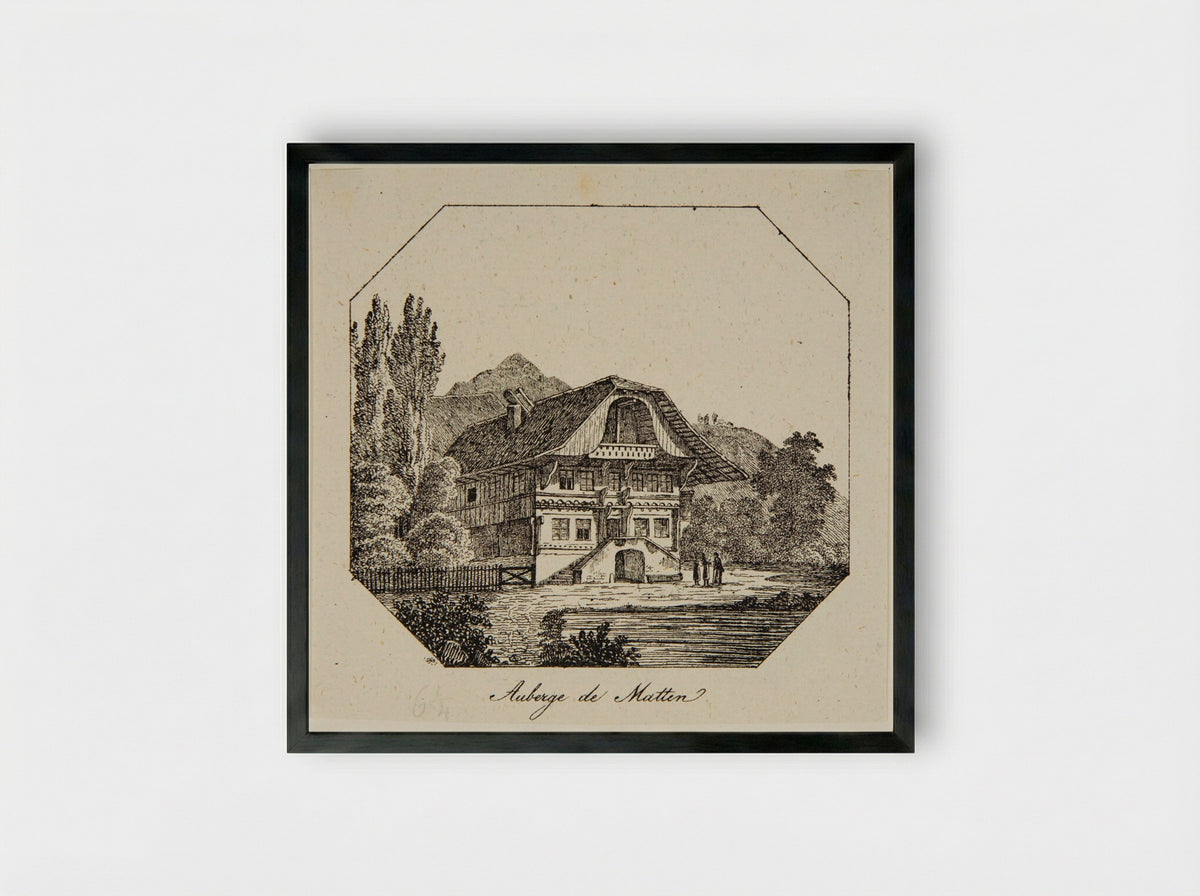 Auberge de Matten - P. Ellmer - Framed Print Black
