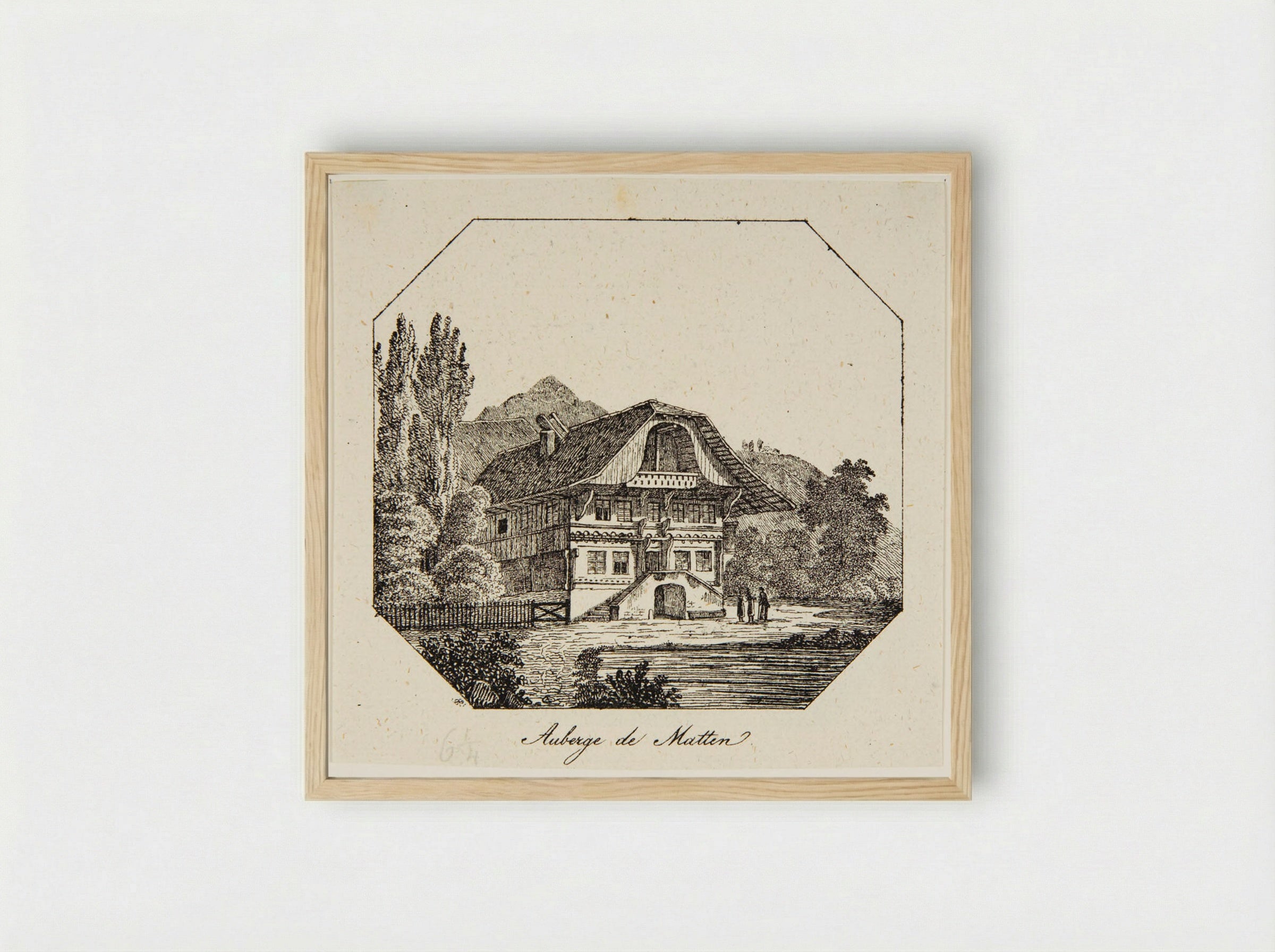 Auberge de Matten - P. Ellmer - Framed Print Wood