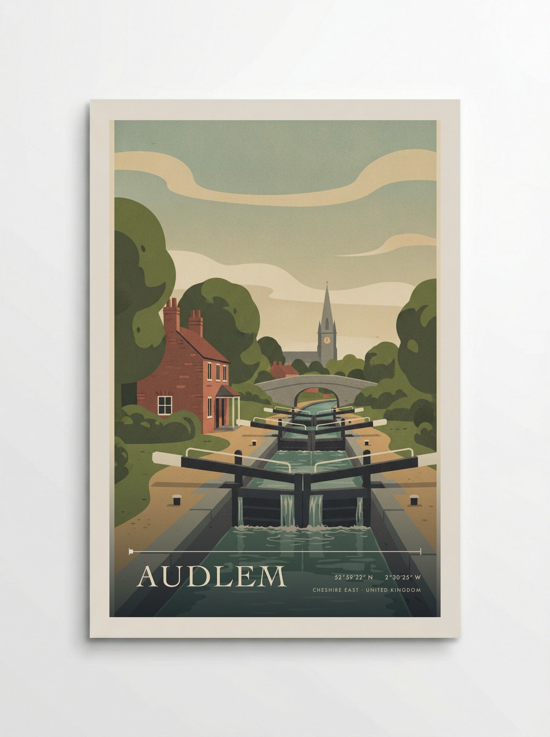 Audlem Cheshire East United Kingdom Travel Poster - Poster