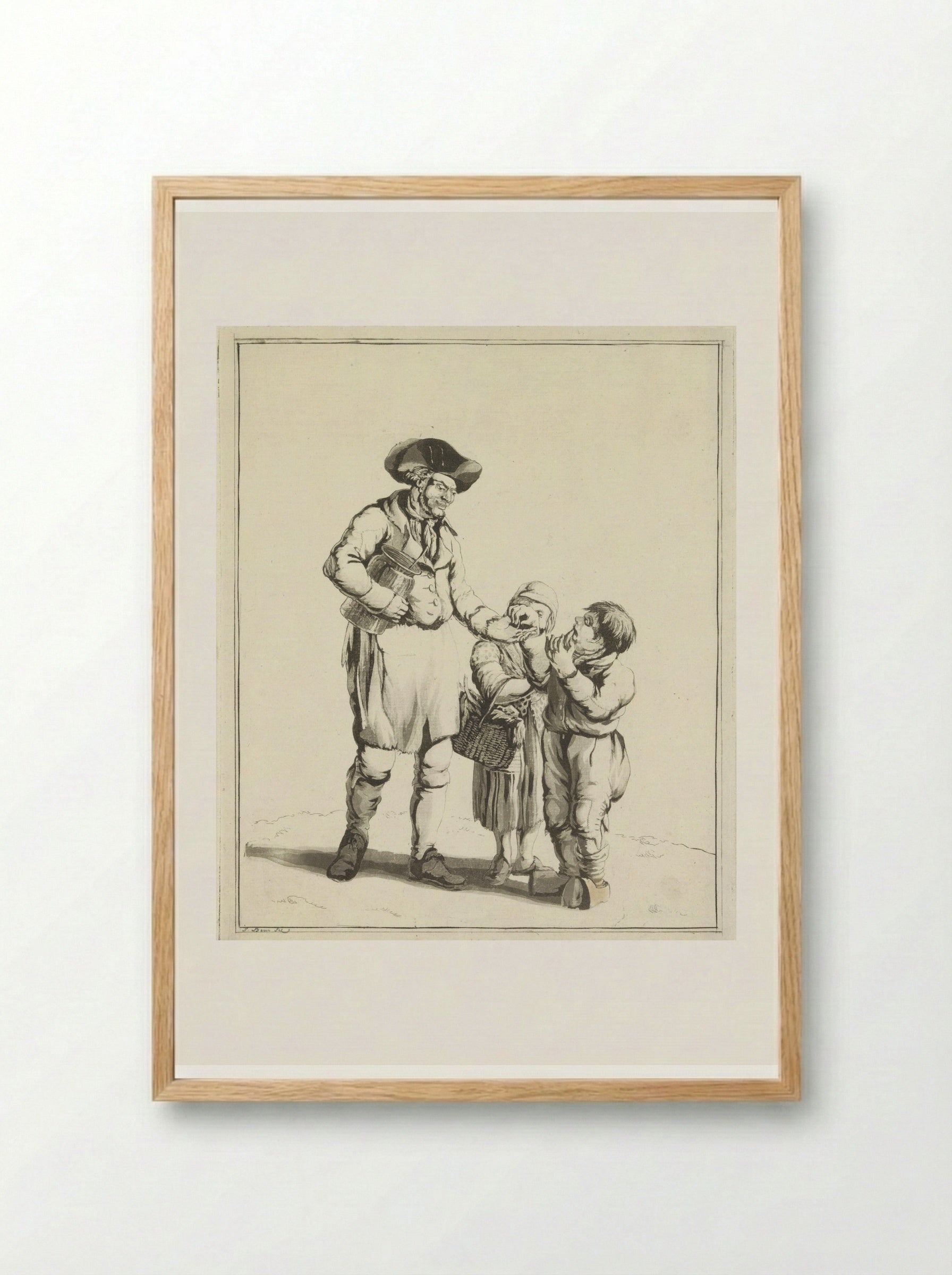 Augurkenverkoper (The Gherkin Seller) - Joannes Bemme - Framed Print Wood