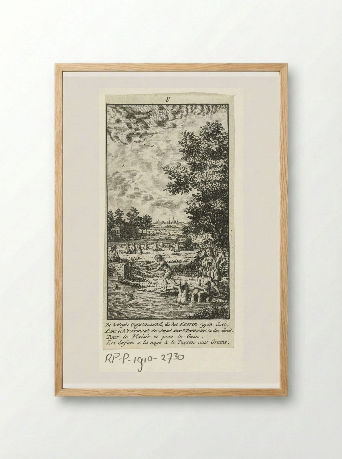 August: Hay Harvest - Jan Caspar Philips - Framed Print Wood
