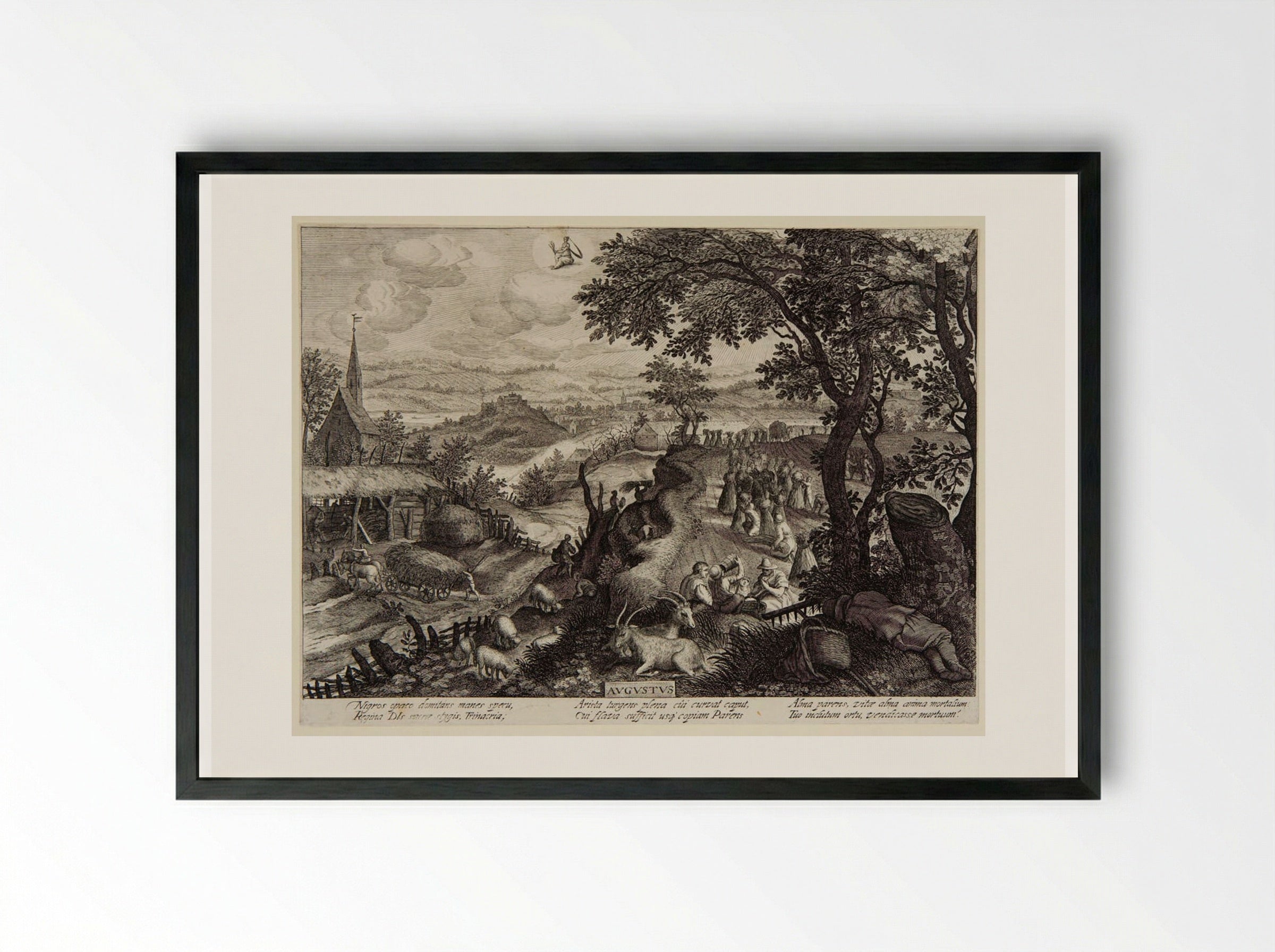 August - Aegidius Sadeler II - Framed Print Black