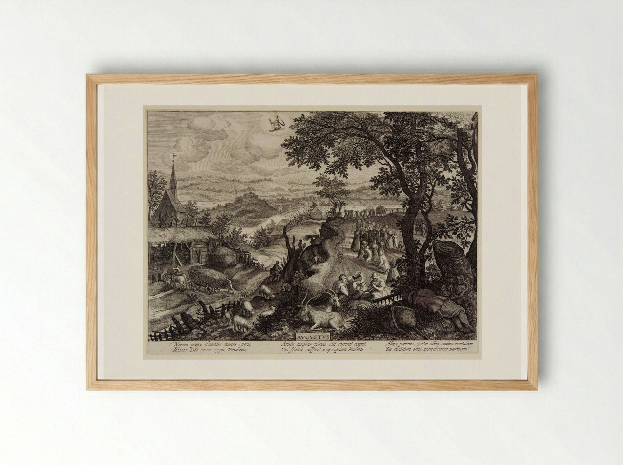 August - Aegidius Sadeler II - Framed Print Wood