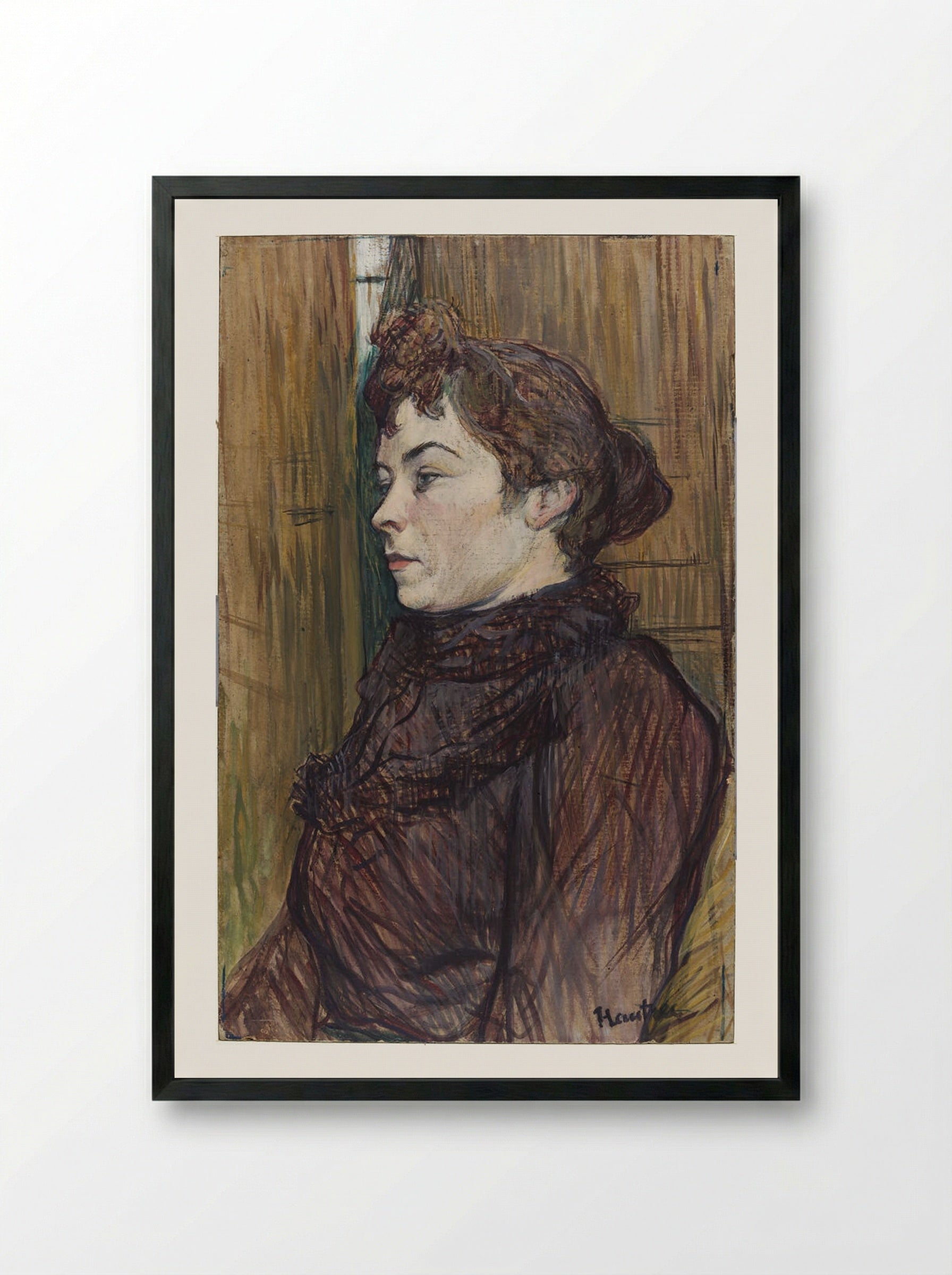 Augusta - Henri de Toulouse-Lautrec - Framed Print Black