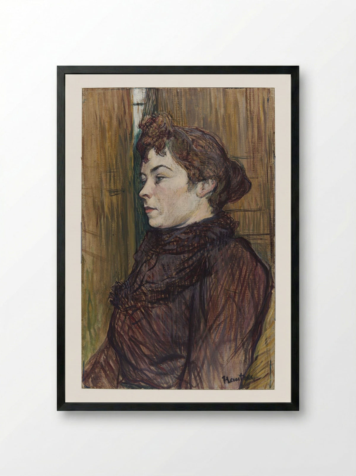 Augusta - Henri de Toulouse-Lautrec - Framed Print Black