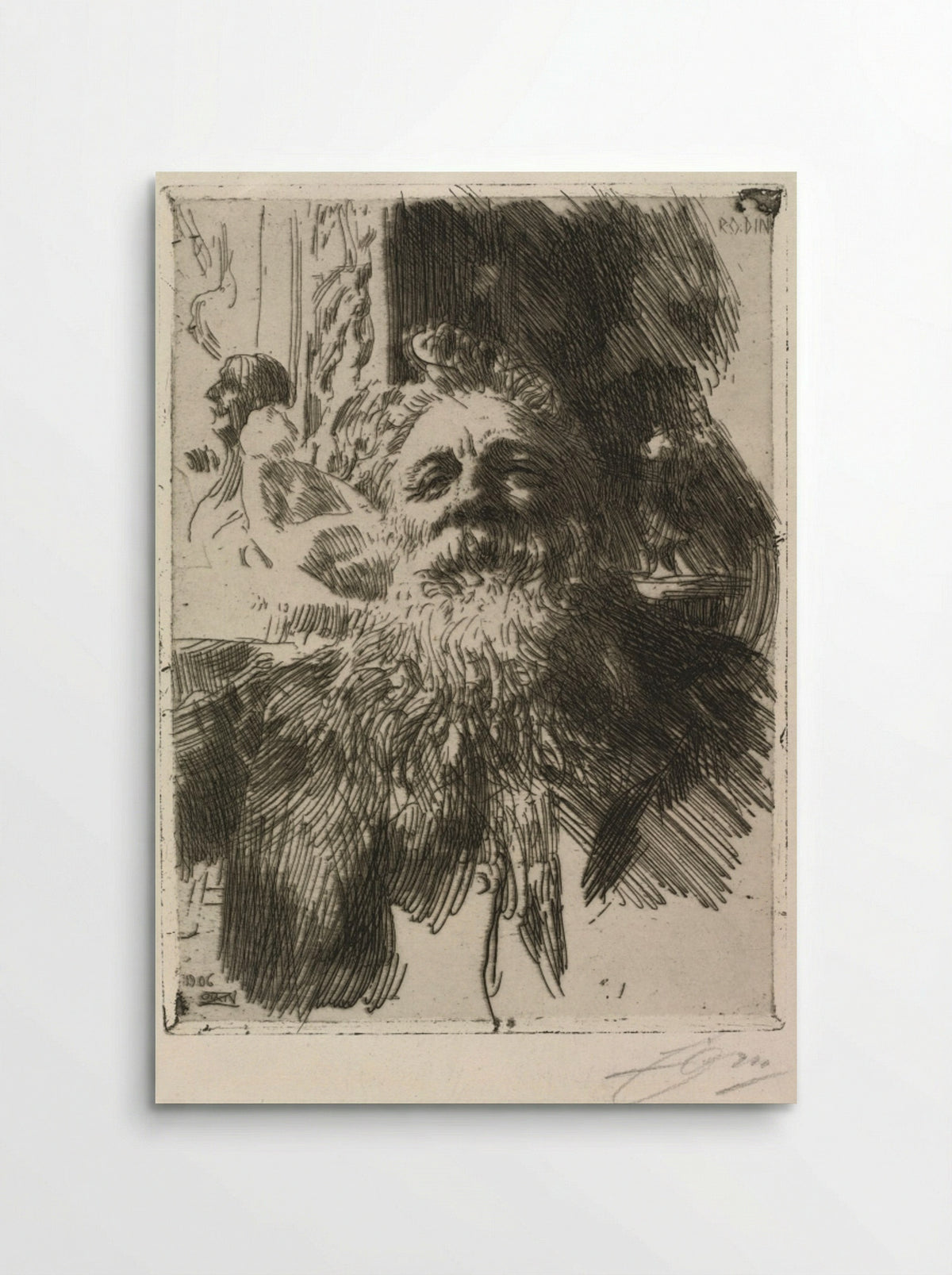 Auguste Rodin - Anders Zorn - Poster