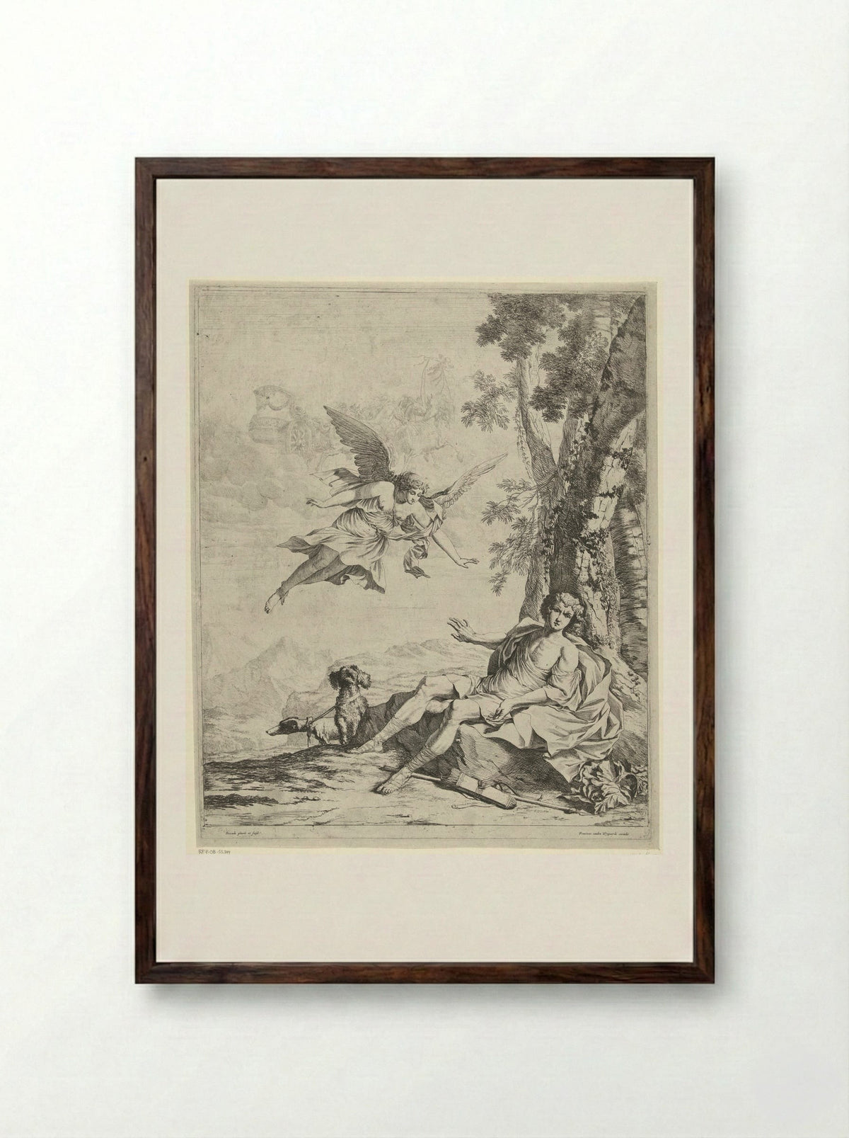 Aurora and Cephalus - Nicolaes van Helt Stockade - Framed Print Dark Wood