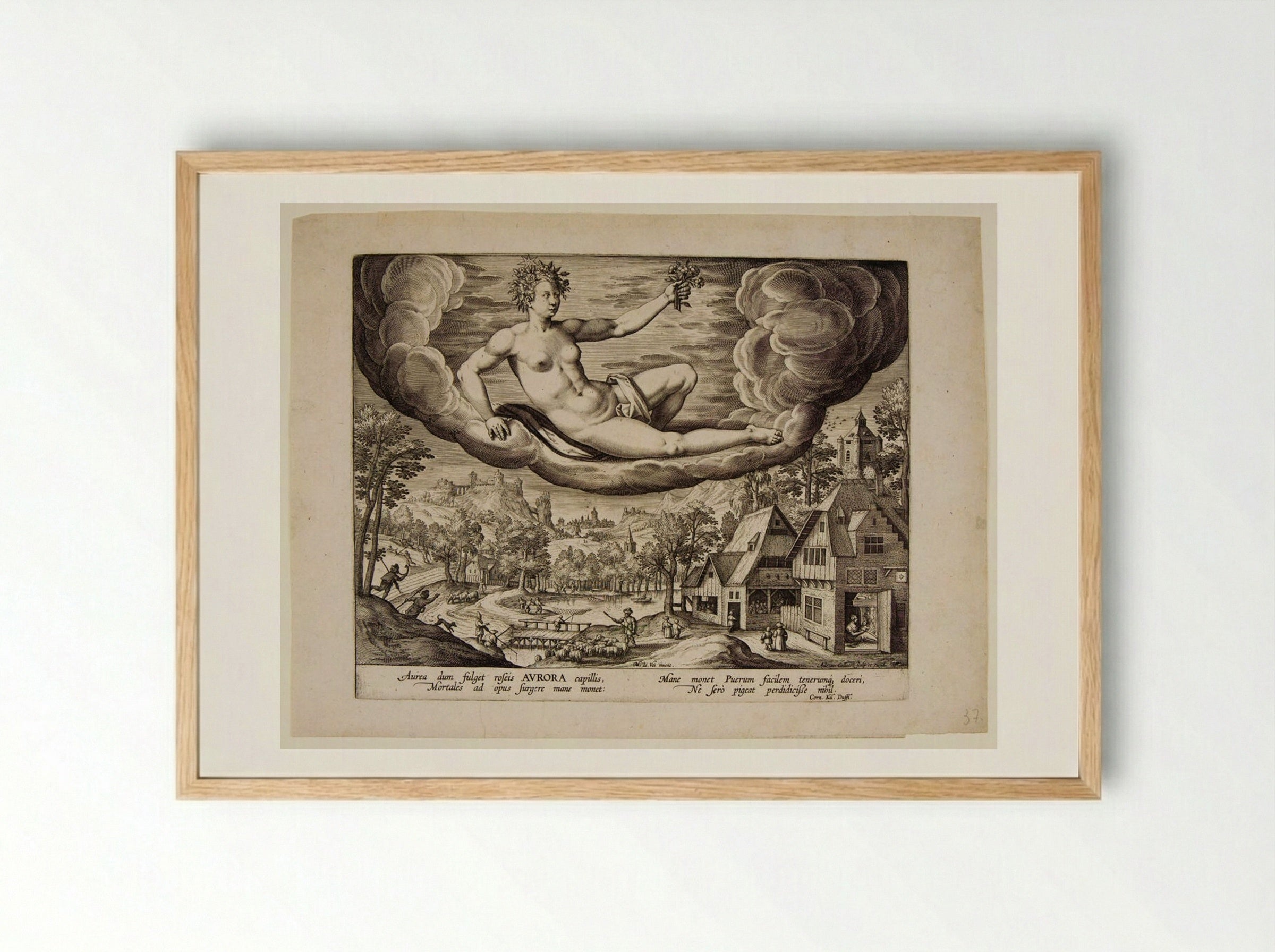 Aurora - Adriaen Collaert - Framed Print Wood