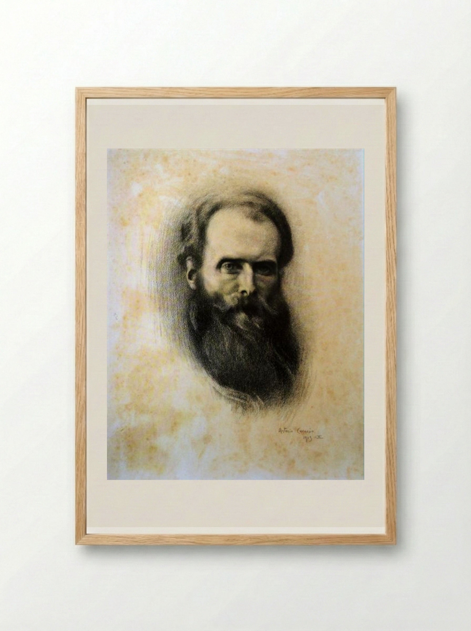 Auto-Retrato - António Carneiro - Framed Print Wood