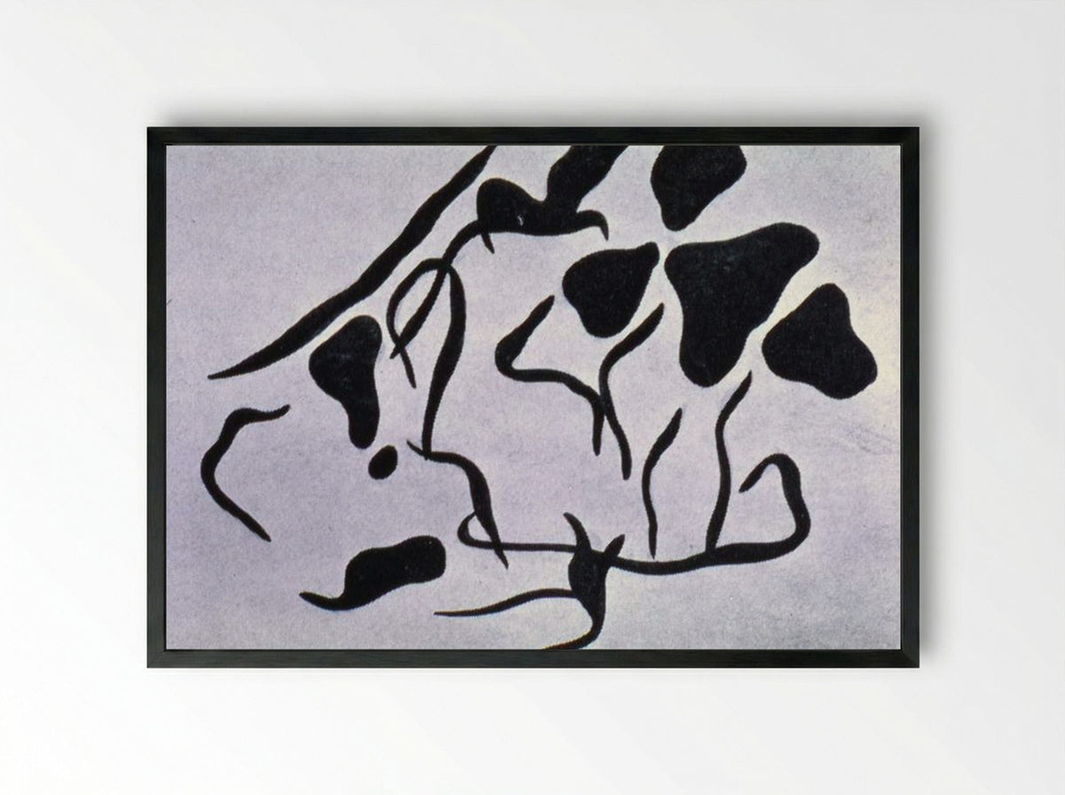 Automatic Drawing - Jean Arp - Framed Print Black