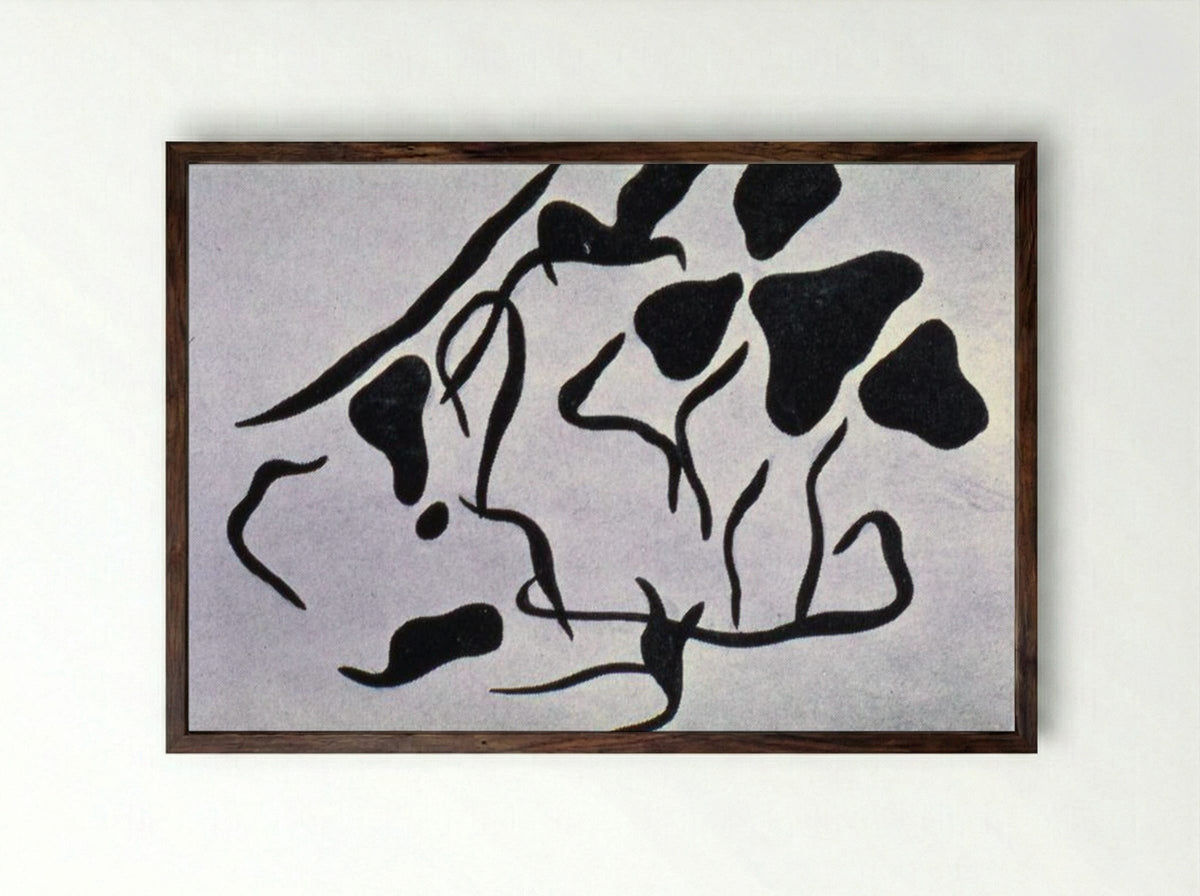 Automatic Drawing - Jean Arp - Framed Print Dark Wood