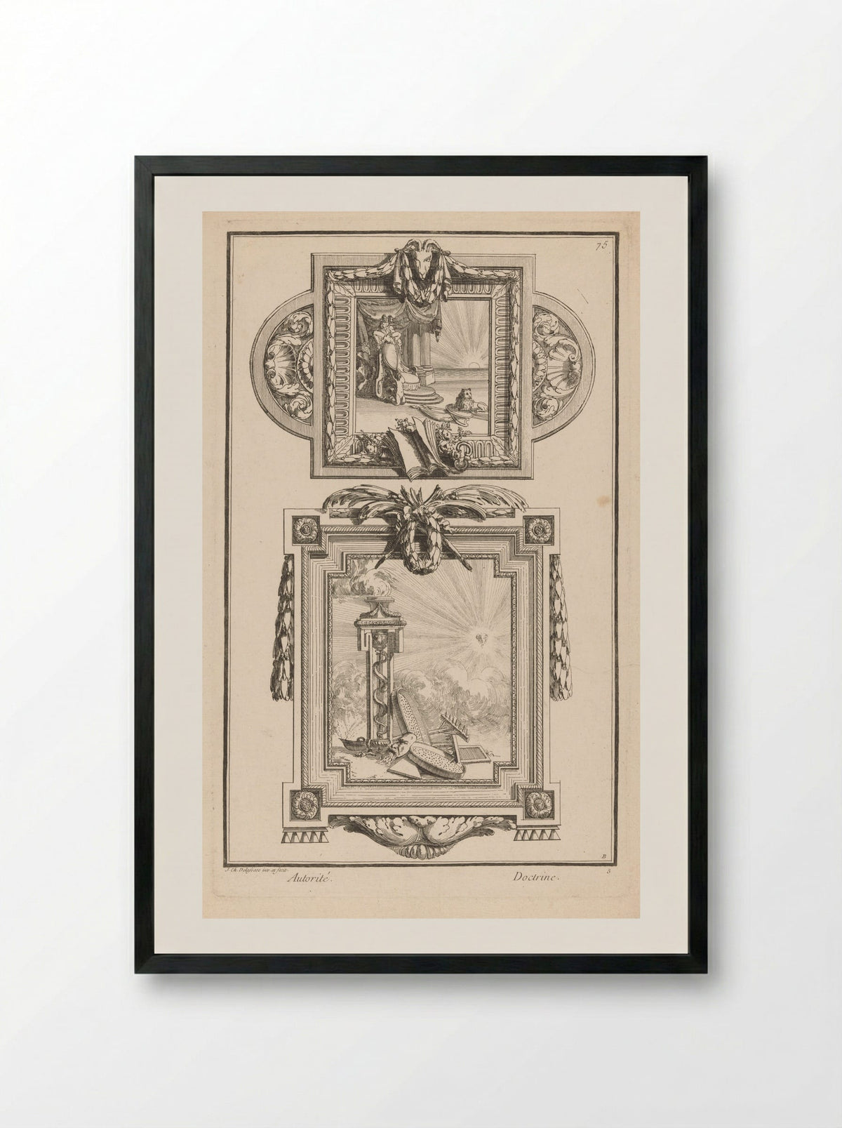 Autorité et Doctrine - Jean-Charles Delafosse - Framed Print Black
