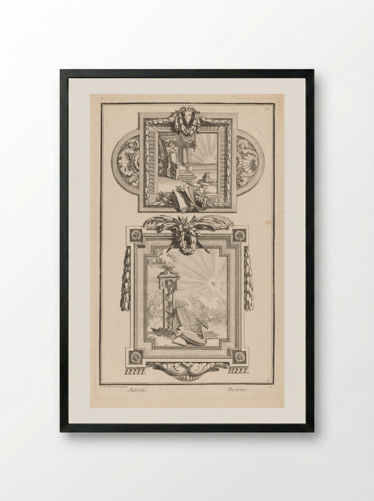 Autorité et Doctrine - Jean-Charles Delafosse - Framed Print Black