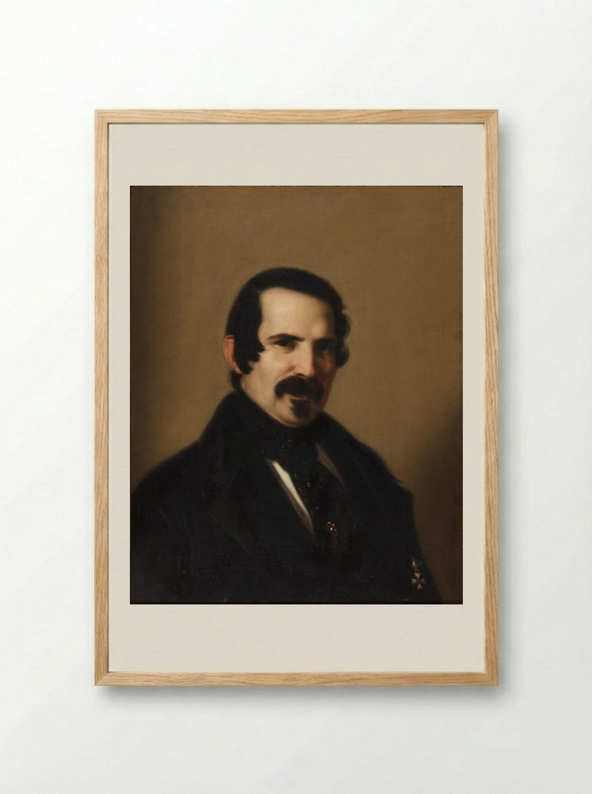 Autorretrato - Joaquin Manuel Fernandez Cruzado - Framed Print Wood