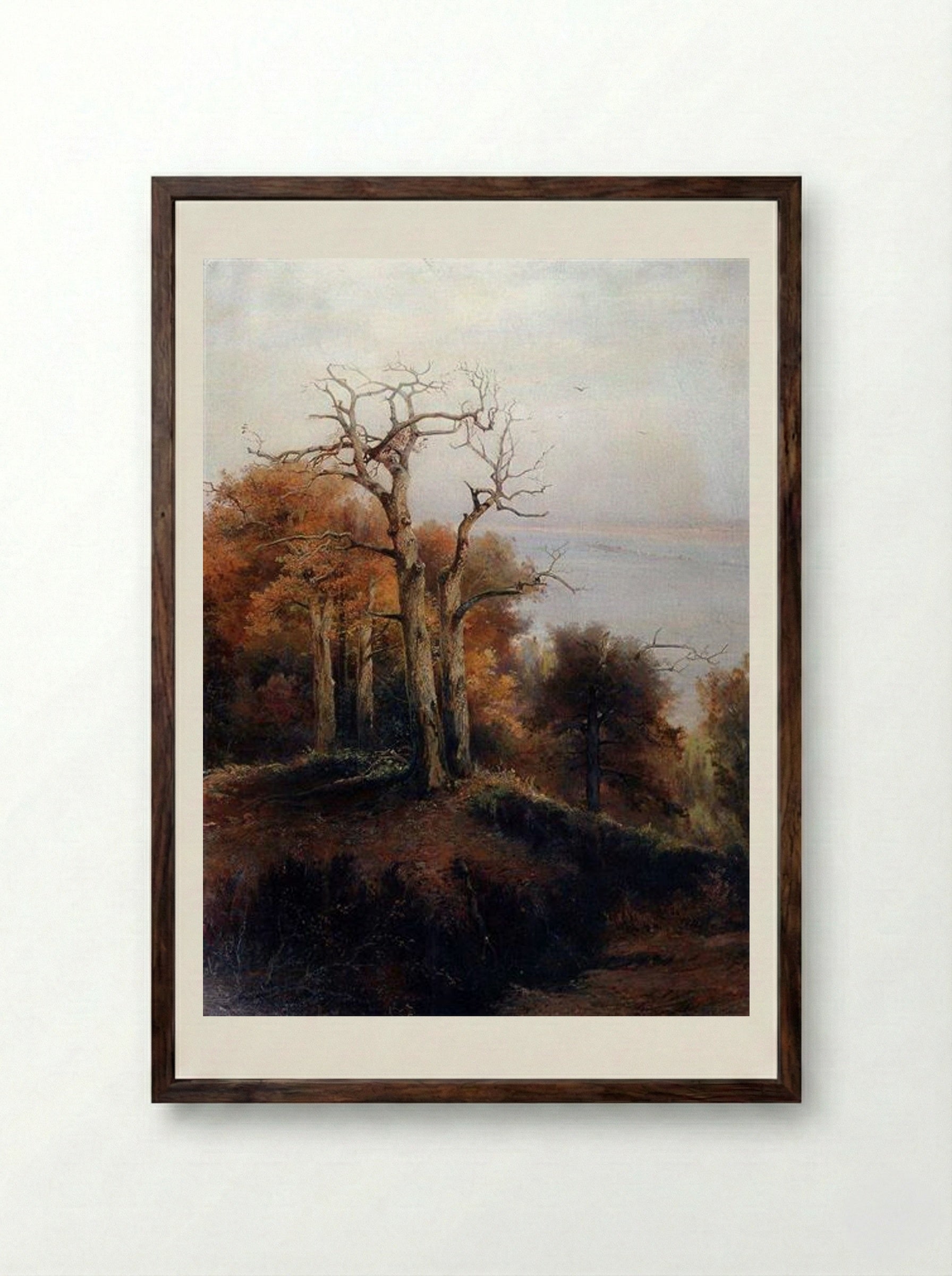 Autumn Forest, Kuntsevo - Aleksey Savrasov - Framed Print Dark Wood