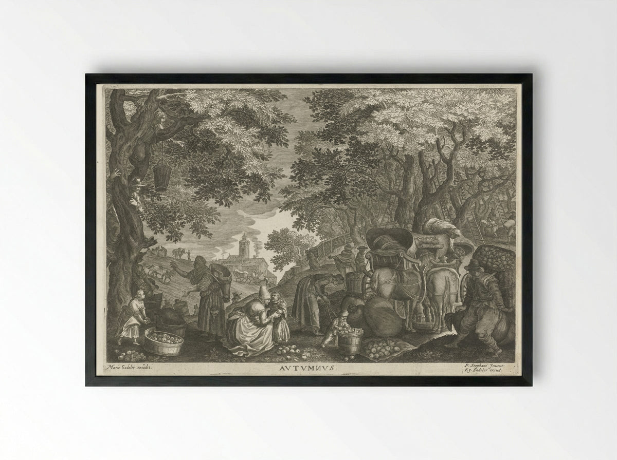 Autumn (Herfst) - Aegidius Sadeler (II) - Framed Print Black