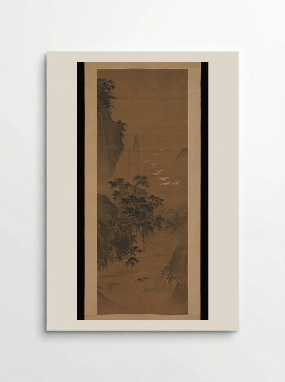 Autumn Landscape with Egrets and Ducks - Lü Ji - Poster
