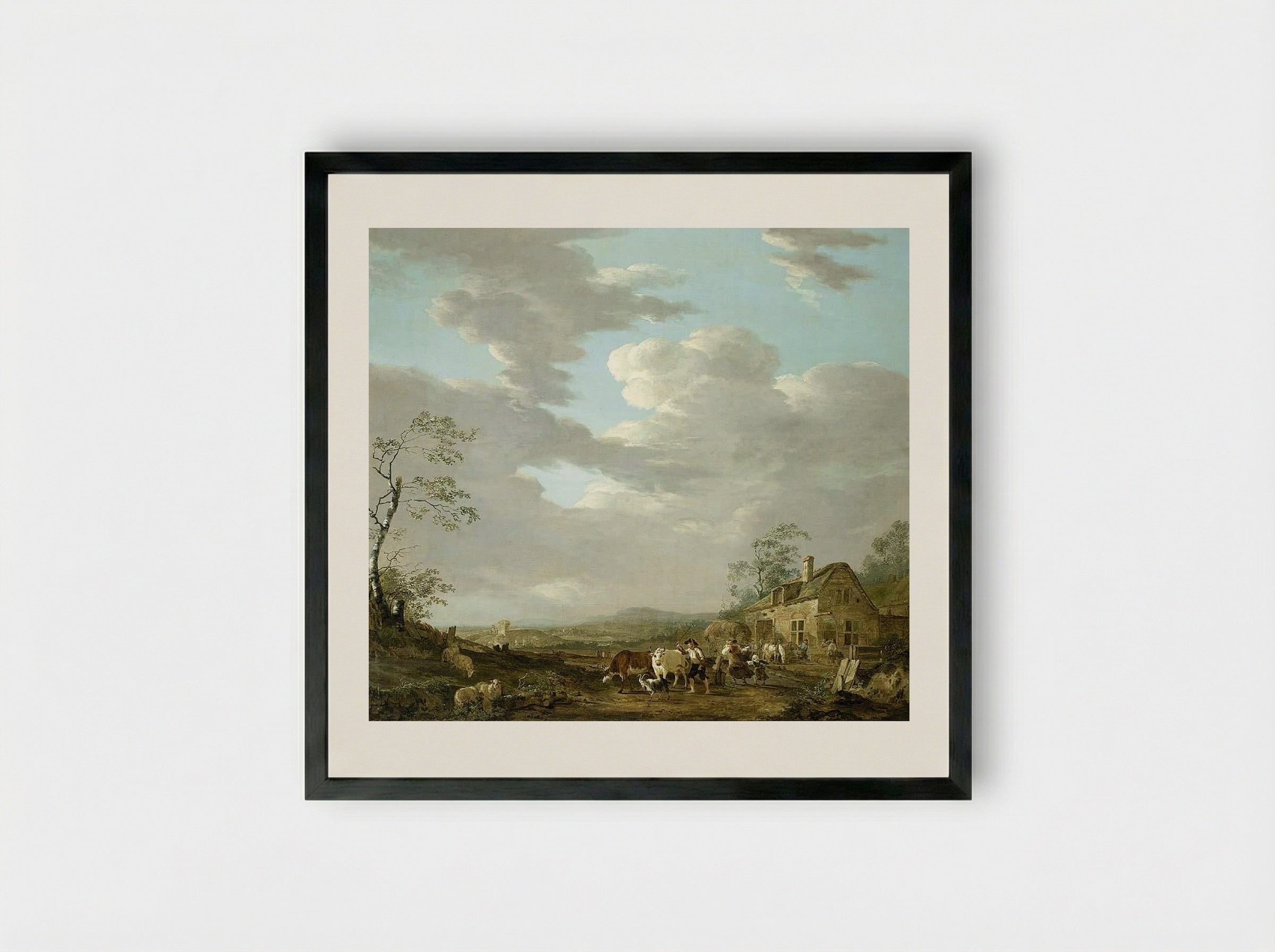 Autumn Landscape - Jacob van Strij - Framed Print Black