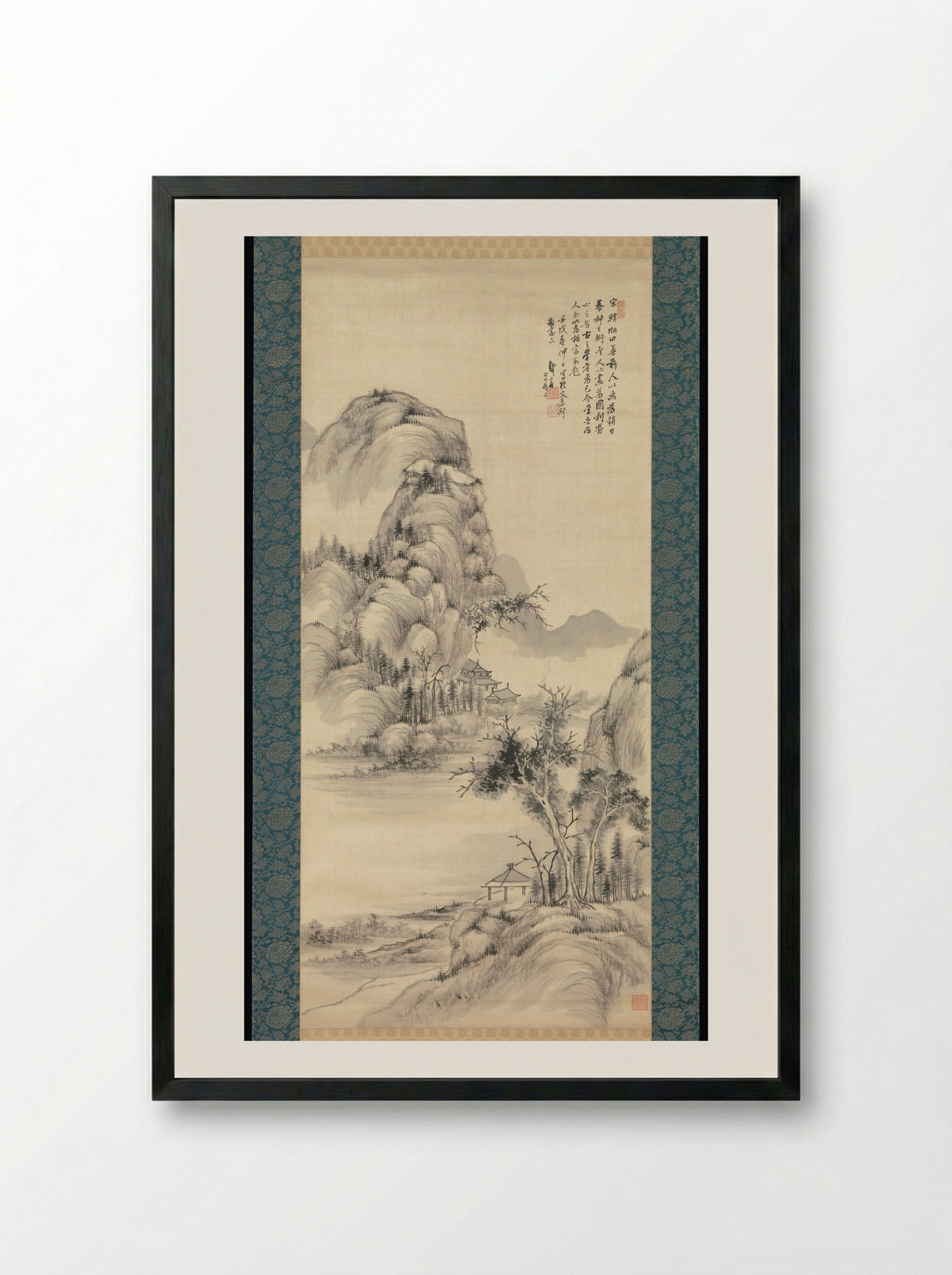 Autumn Landscape - Hidaka Tetsuo - Framed Print Black