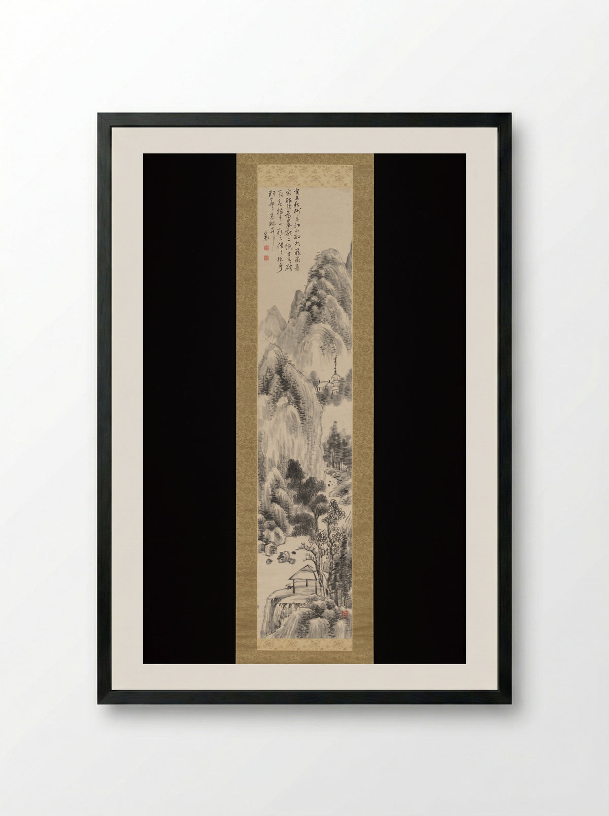 Autumn Landscape - Rai San'yō - Framed Print Black