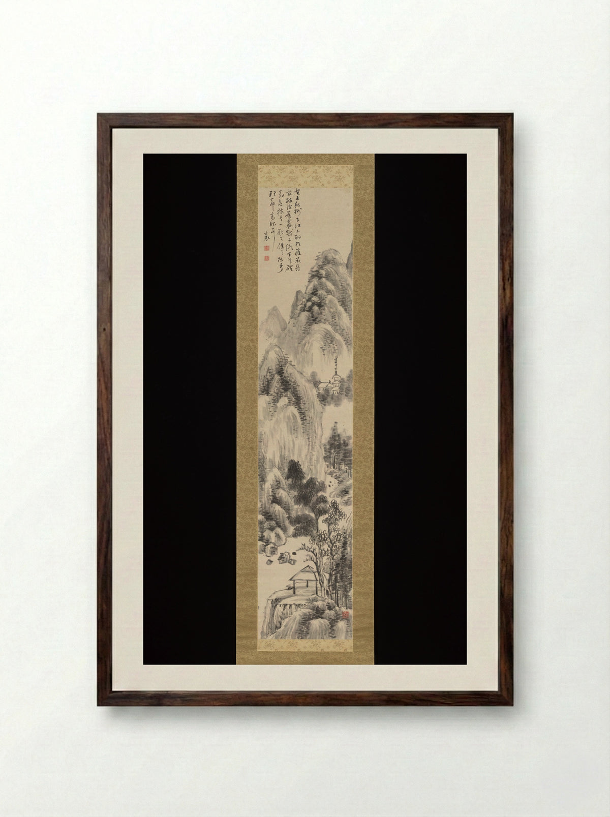 Autumn Landscape - Rai San'yō - Framed Print Dark Wood