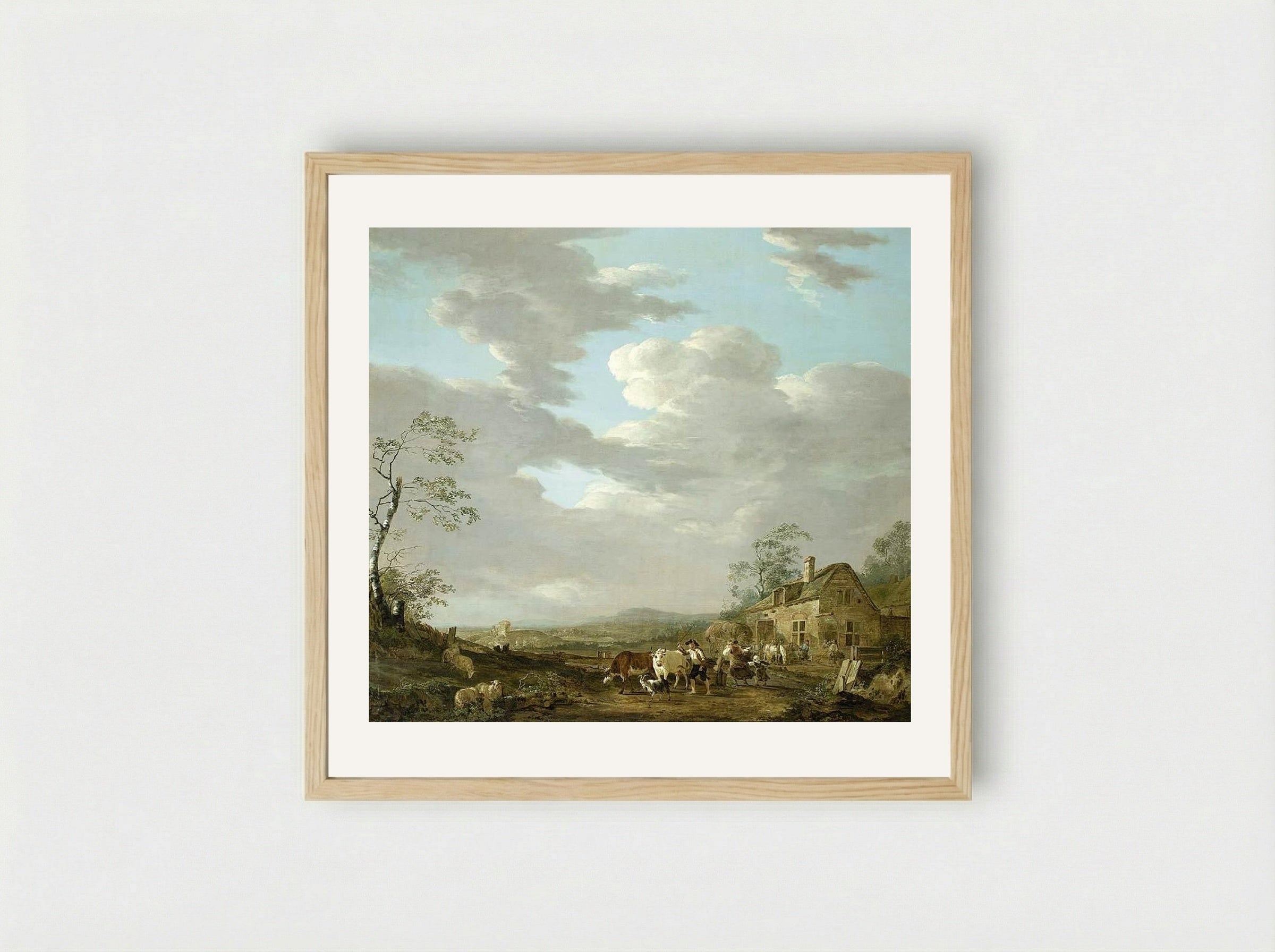 Autumn Landscape - Jacob van Strij - Framed Print Wood