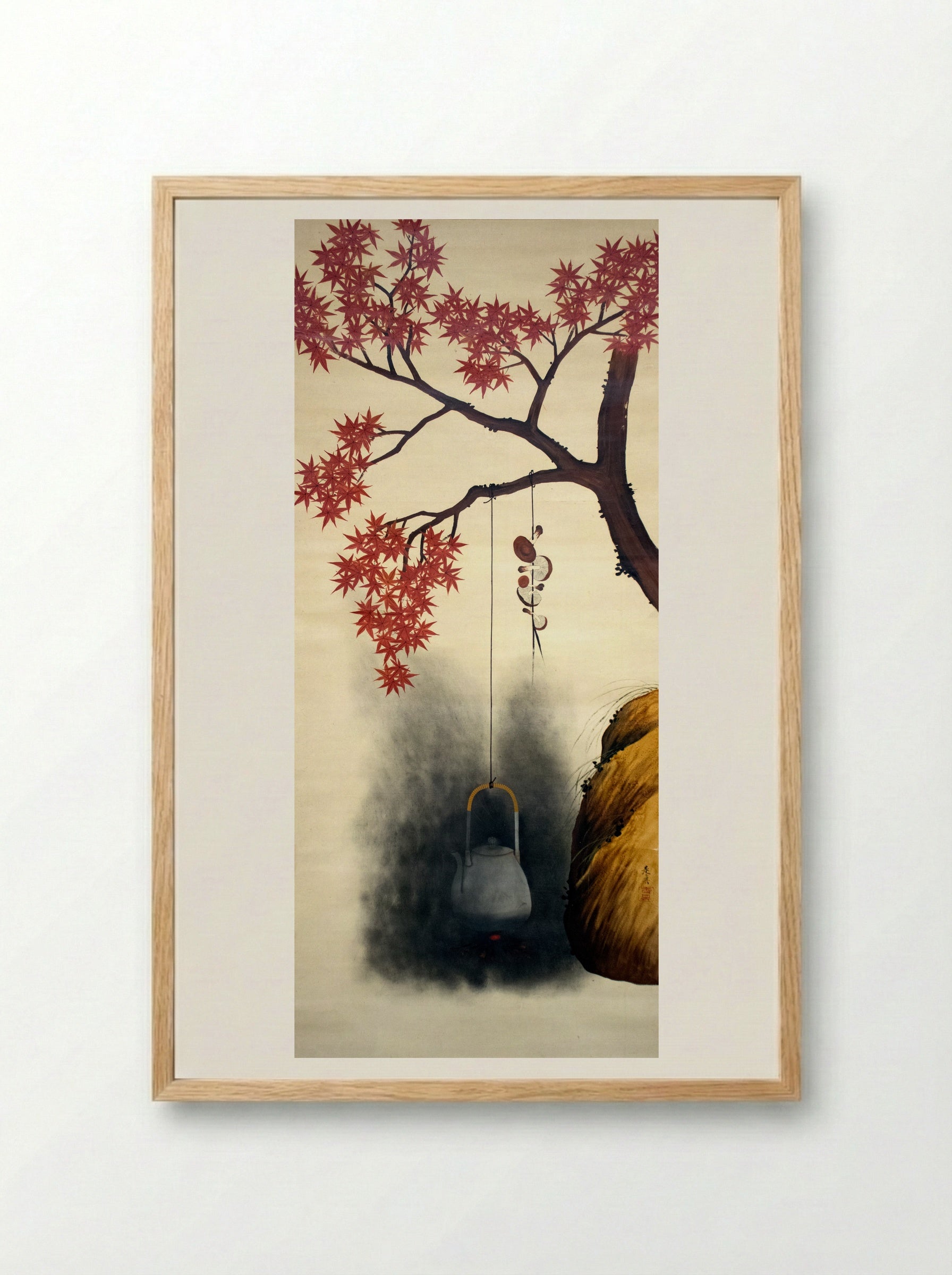 Autumn Maple - Shibata Zeshin - Framed Print Wood